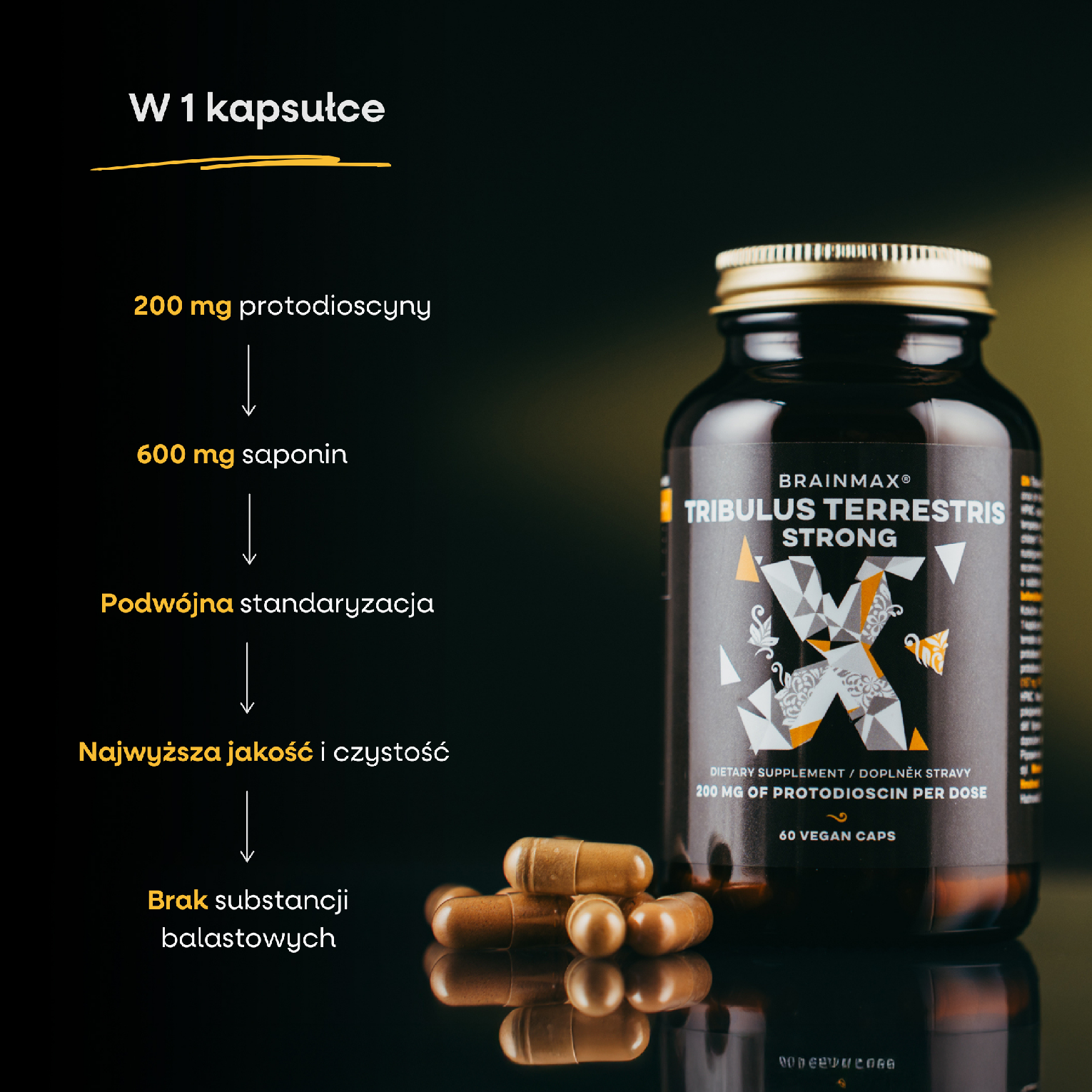 BrainMax Tribulus Terrestris Strong, 60 kapslí Obrázek