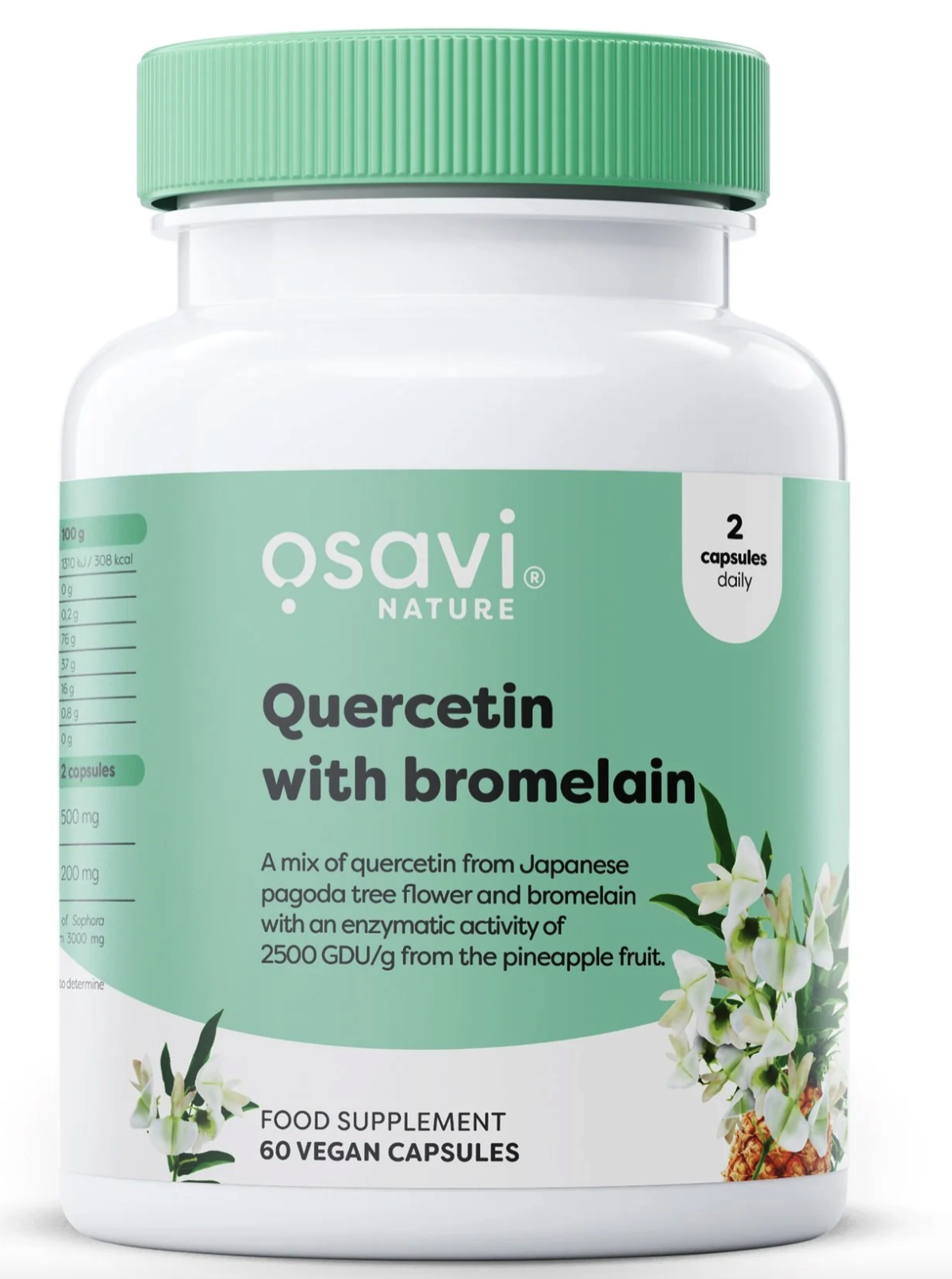 Osavi Quercetin with Bromelain, Kvercetin s bromelainem, 60 rostlinných kapslí Obrázek