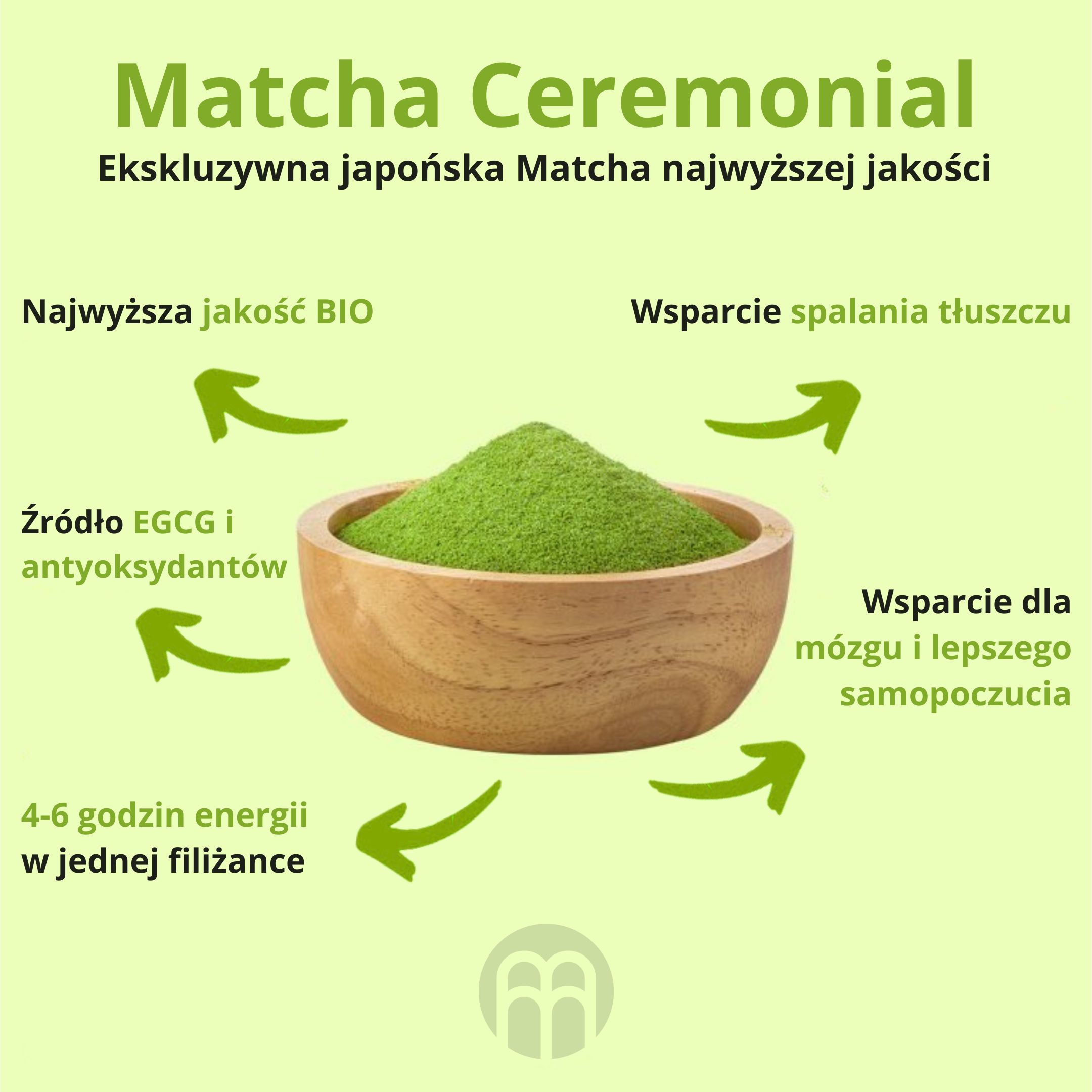 BrainMax Pure Matcha Ceremonial Japan BIO 50g Obrázek