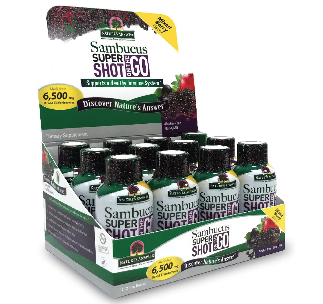 Nature's Answer Sambucus Super Shot on the Go, 12x 60 ml Obrázek