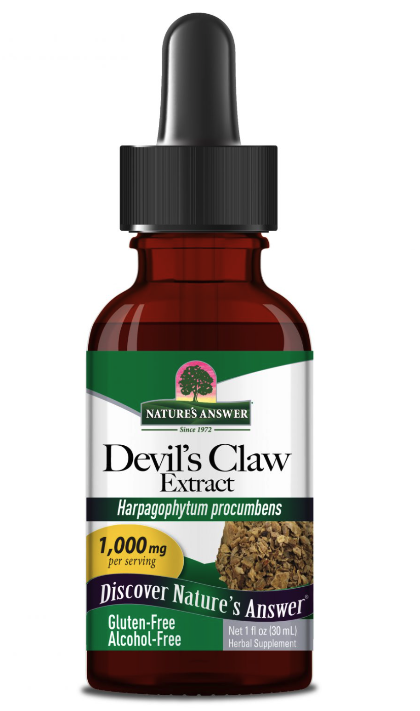 Nature's Answer Devil's Claw Extract, Čertův dráp, extrakt, 1000 mg, 30 ml Obrázek