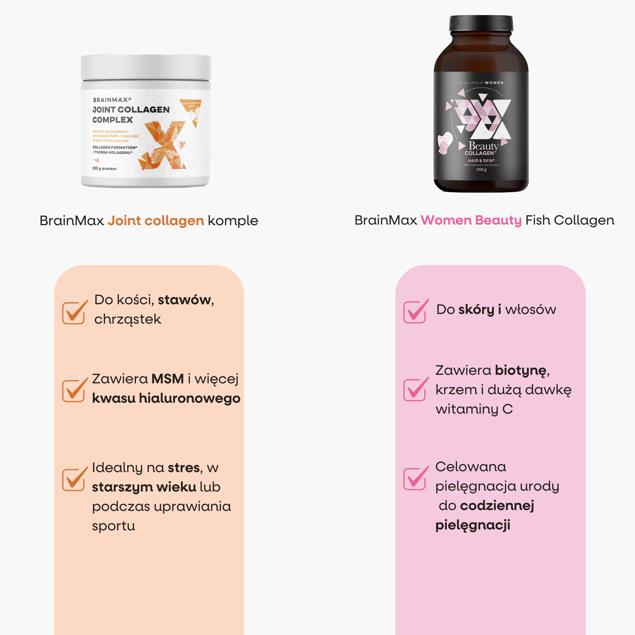 BrainMax Joint collagen komplex, broskev-marakuja, 225 g Obrázek