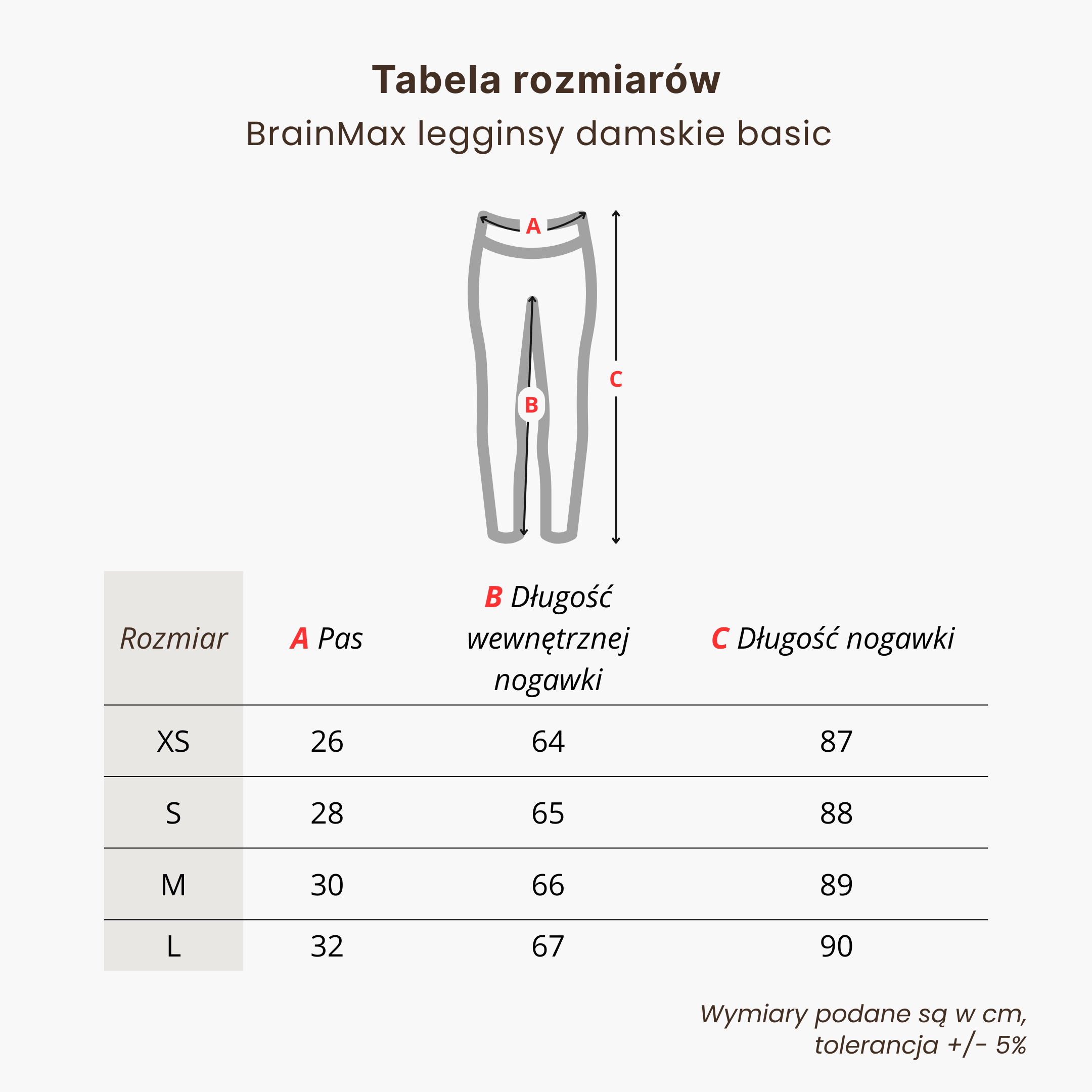 BrainMax dámské legíny Basic, černé Velikost: XS Obrázek