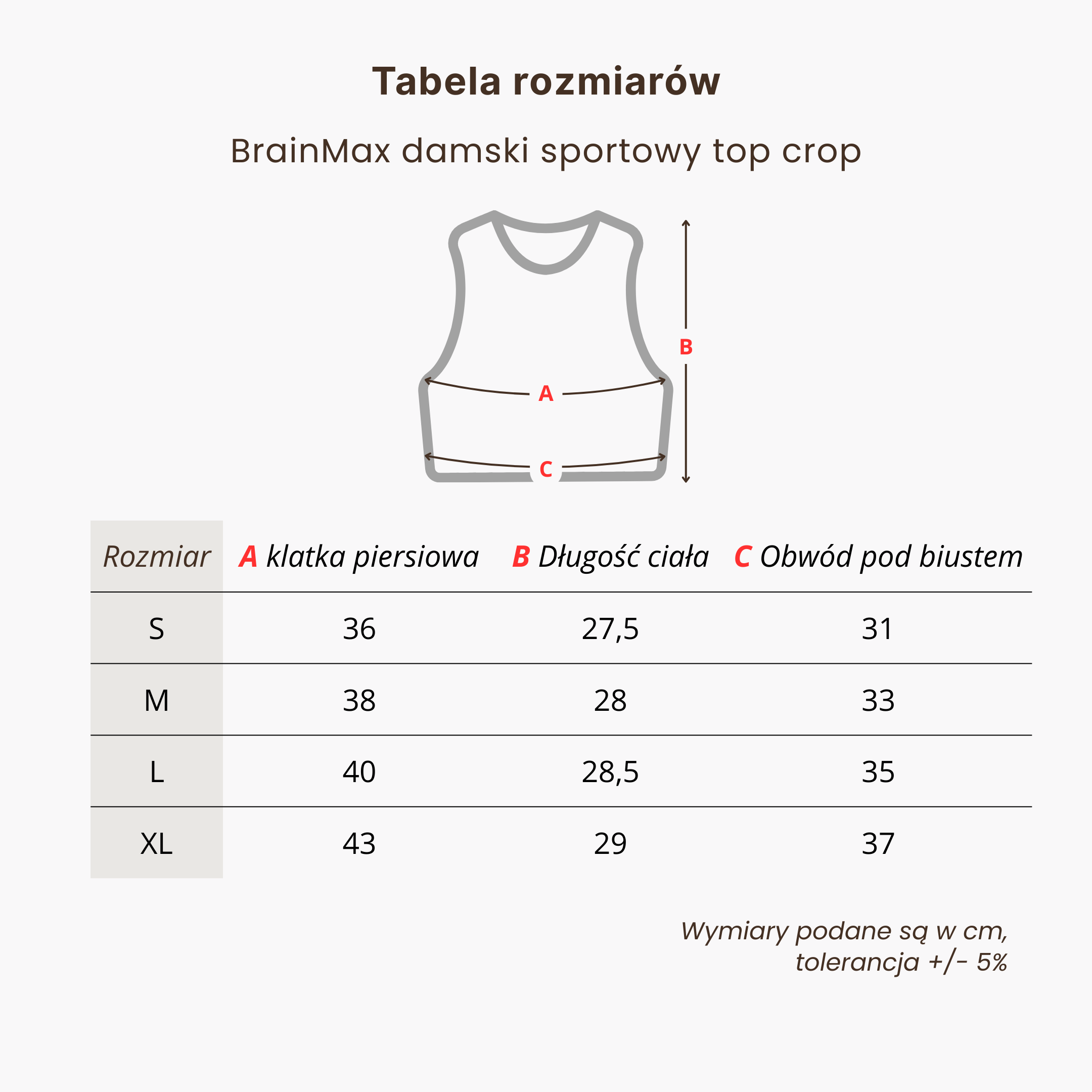 BrainMax dámský sportovní crop top, oranžový Velikost: L Obrázek