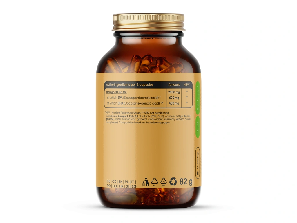 BrainMax Omega-3 Fish Oil, 180 kapsułek softgel (zdjęcie 4)