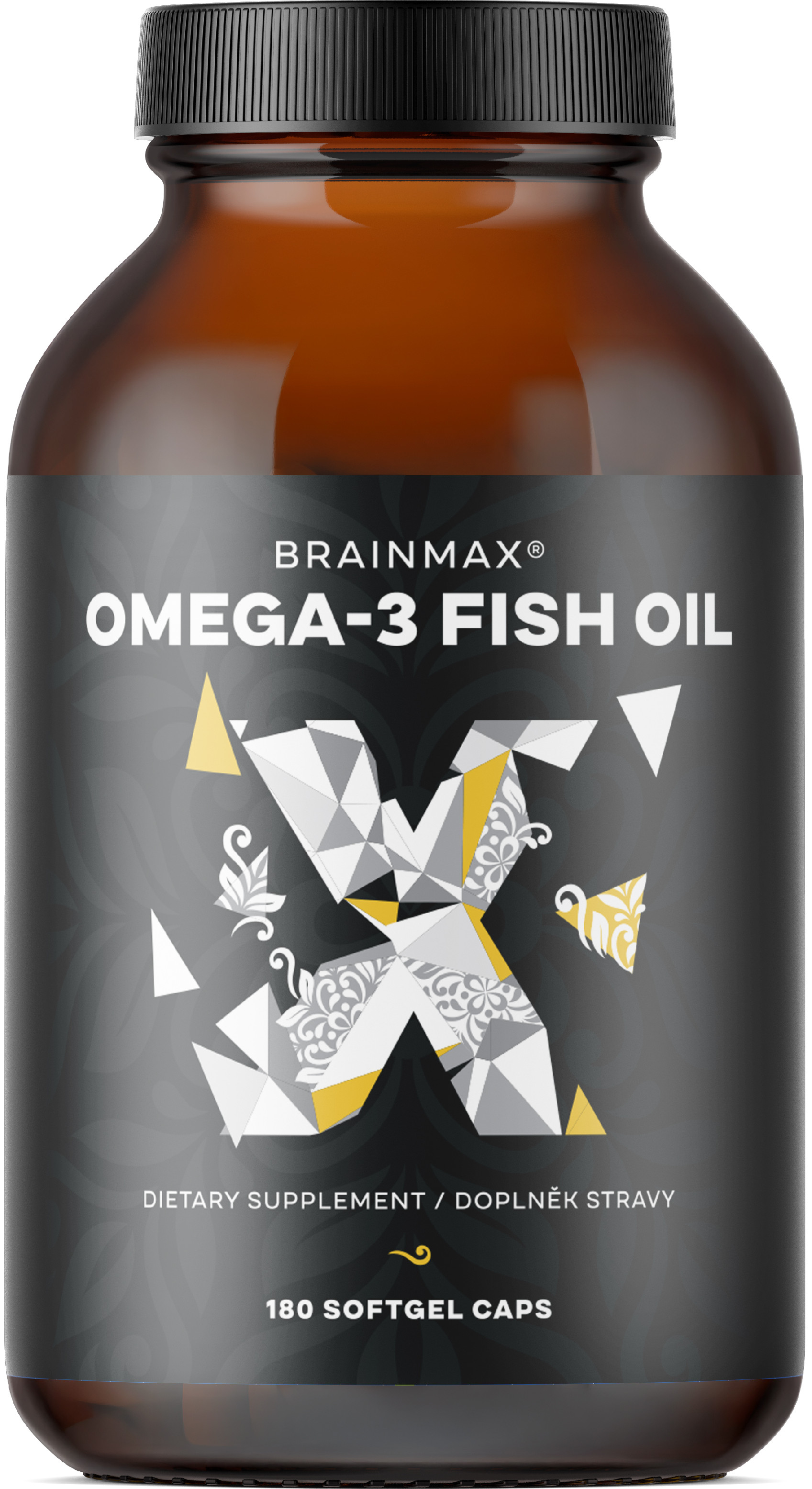 BrainMax Omega-3 Fish Oil, 180 softgel kapslí Obrázek