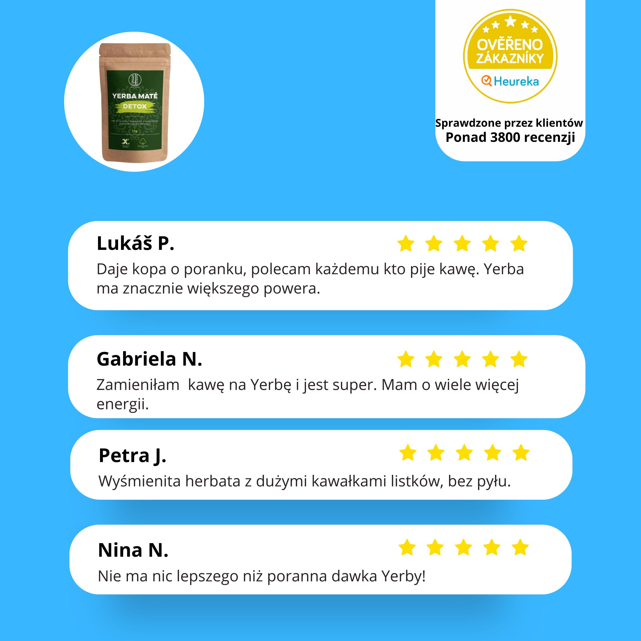 BrainMax Pure Yerba Maté, Detox, 1000 g Obrázek