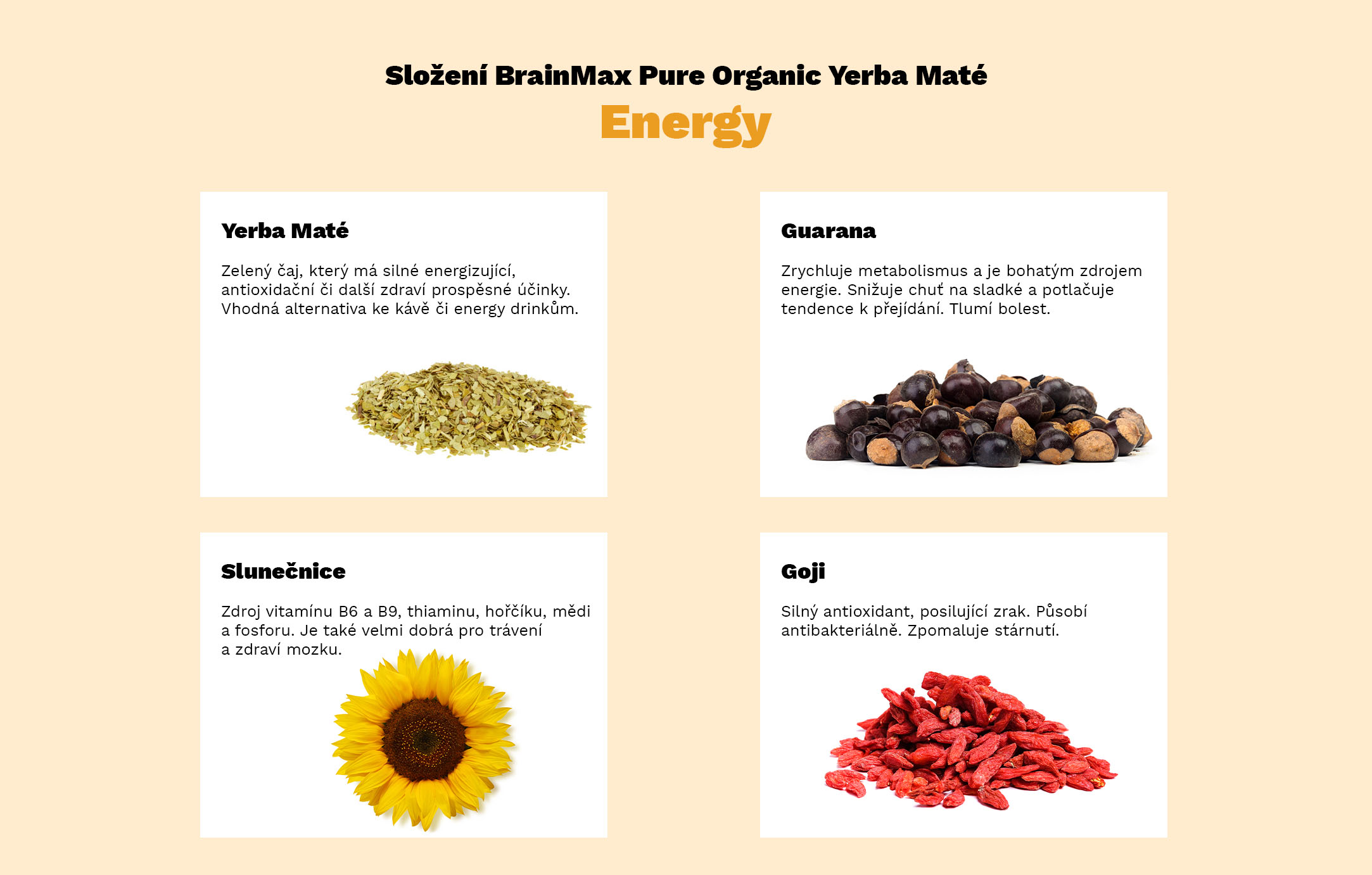 BrainMax Pure Yerba Maté, Energy, 1000 g Obrázek