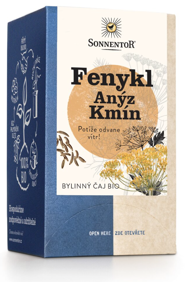 BIO Bylinný čaj fenykl-anýz-kmín 18x1,7g - Sonnentor Obrázek