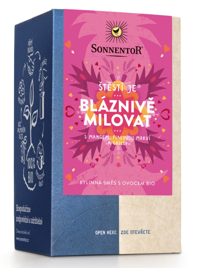 Sonnentor Štěstí je bláznivě milovat BIO 36 g Obrázek