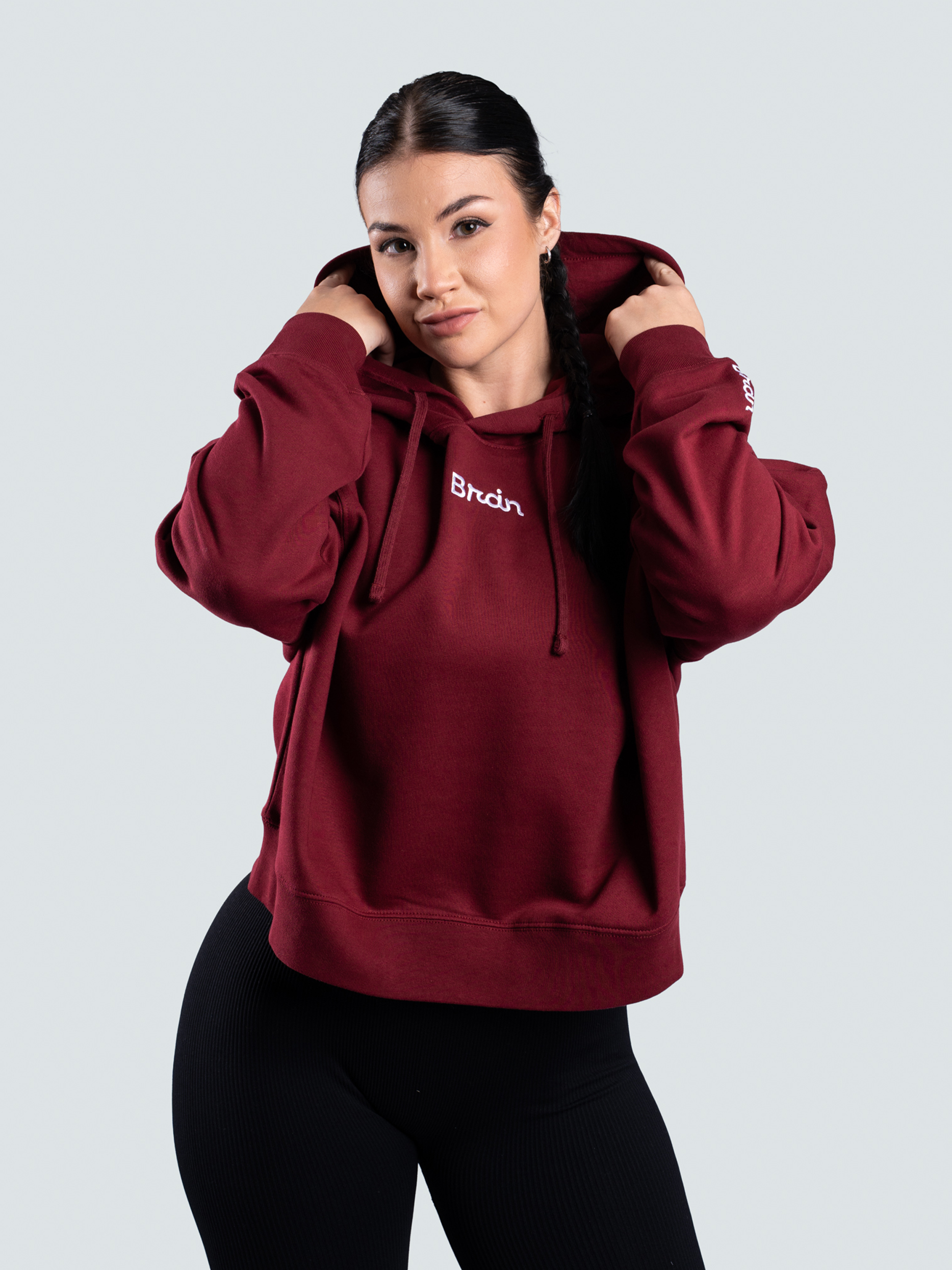 Bluza damska z bawełny organicznej BrainMax, bordowa Rozmiar: L