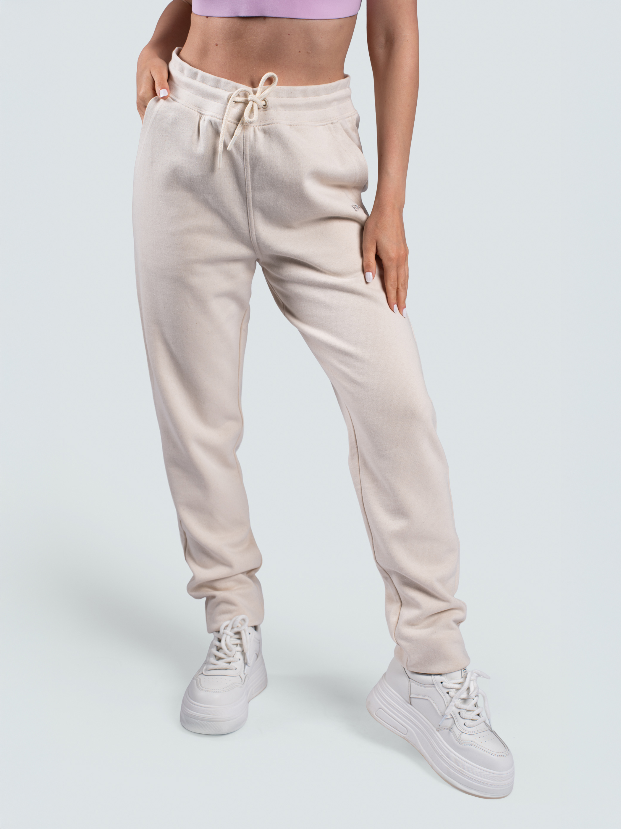 BrainMax unisex spodnie dresowe, beżowe Rozmiar: XL (zdjęcie 3)