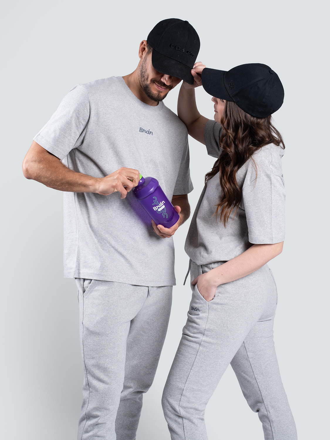 Koszulka BrainMax unisex, szara Rozmiar: S (zdjęcie 4)