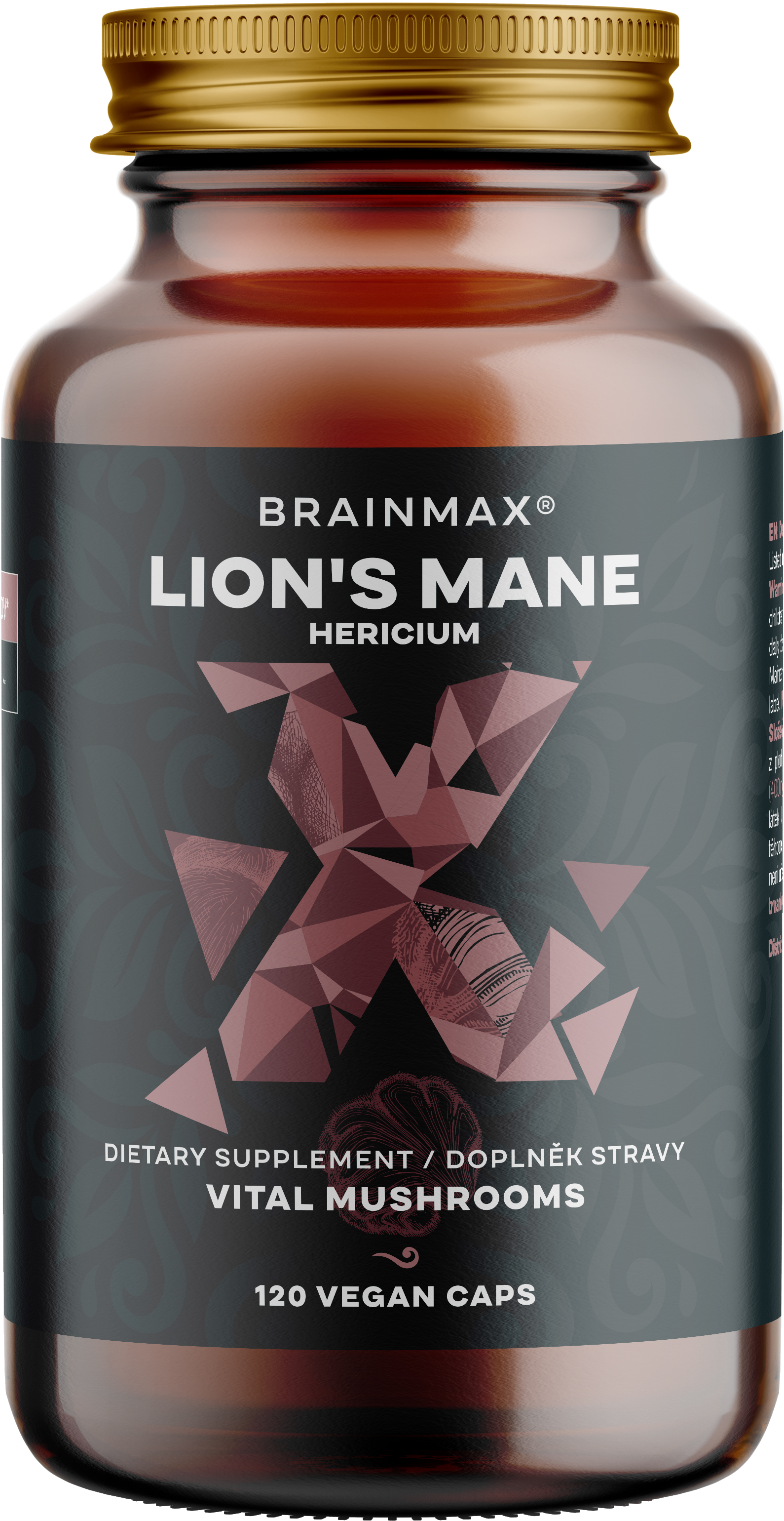 Ekstrakt BrainMax z soplówki jeżowatej (Hericium), 50% polisacharydów i 20% glukanów (beta-1,3/1,6 D-glukanów), 400 mg, 120 kapsułek roślinnych