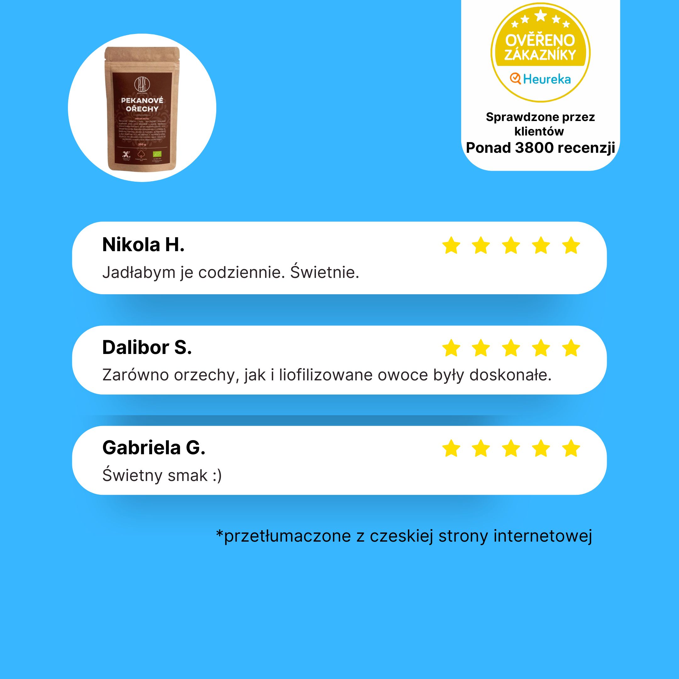 BrainMax Pure Pekanové ořechy BIO, 250 g Obrázek