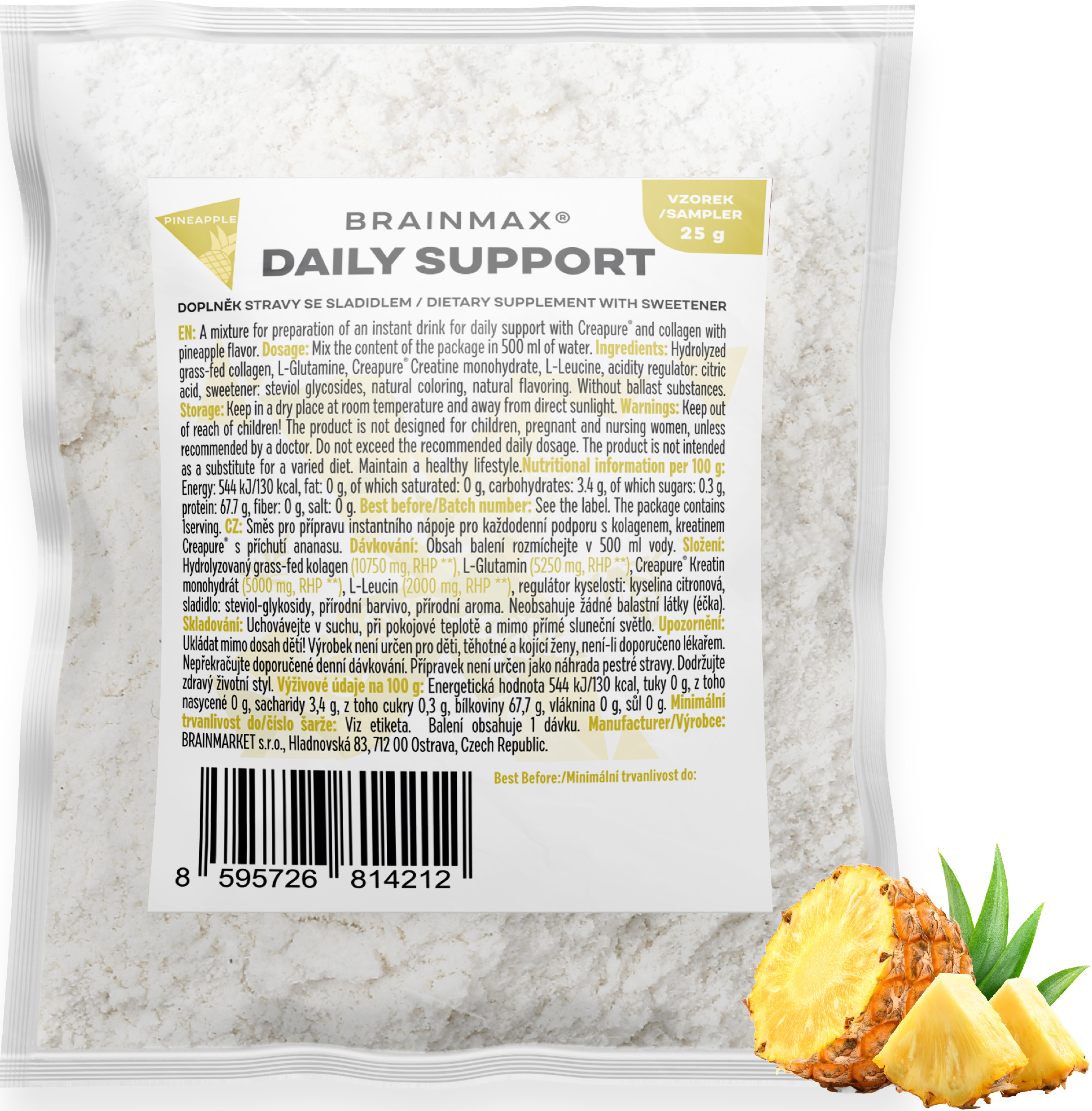 BrainMax Daily Support, 25g, PRÓBKA Smak: Ananas
