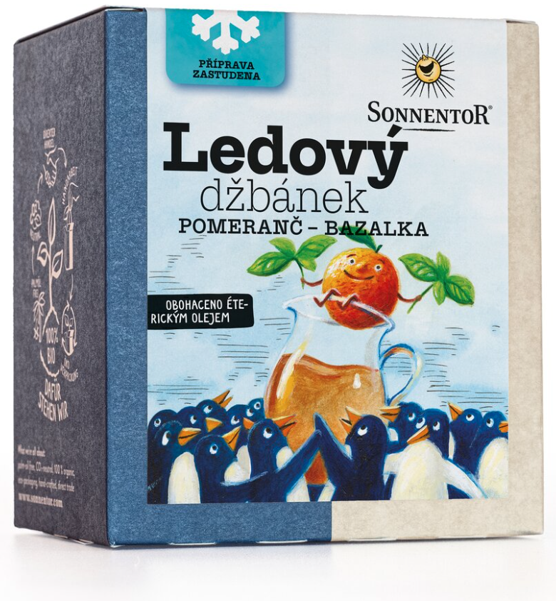 Sonnentor Ledový džbánek  BIO pomeranč, bazalka 40 g Obrázek
