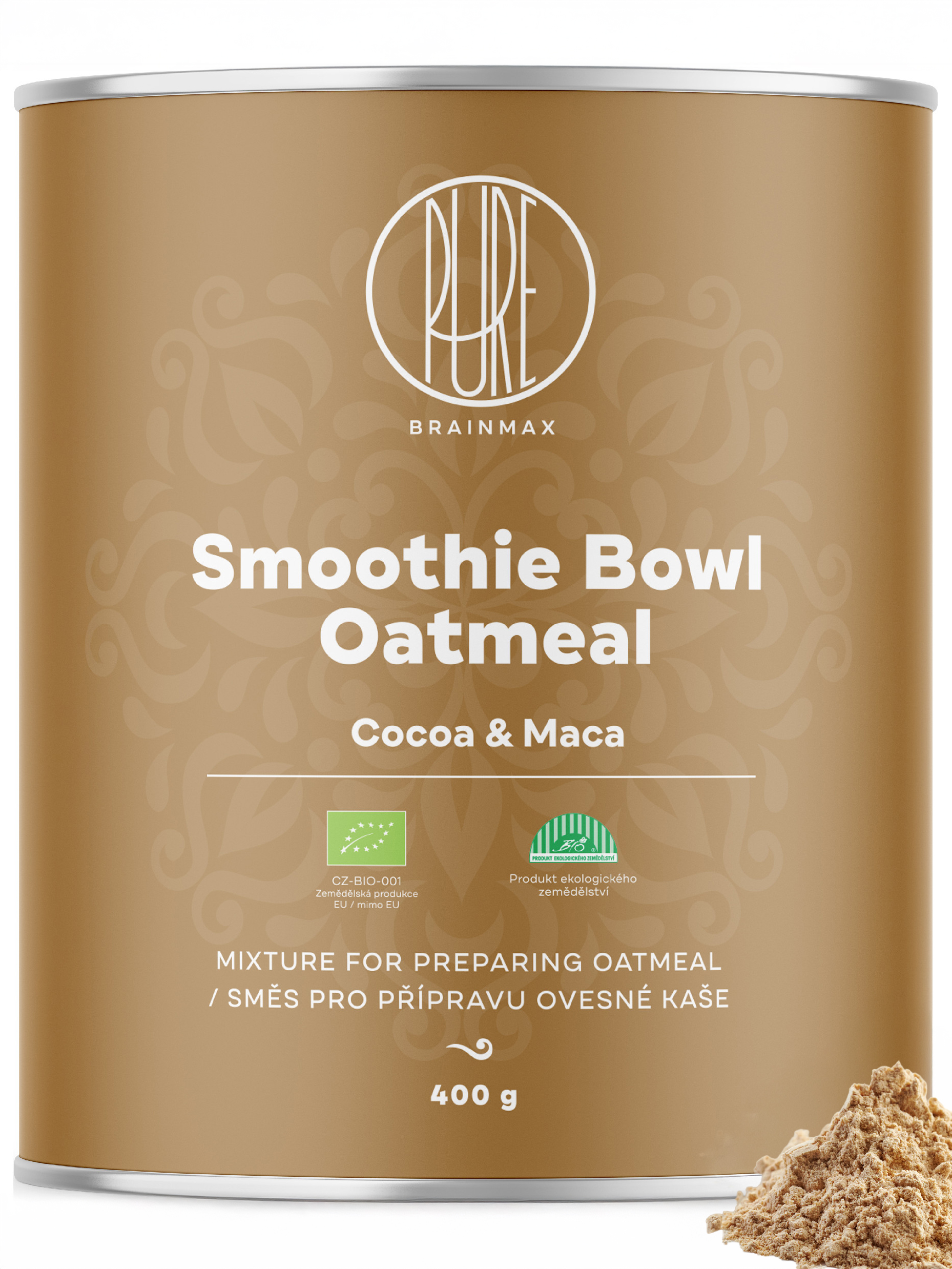 BrainMax Pure® Oatmeal, maca i kakao, ORGANIC, 400 g
