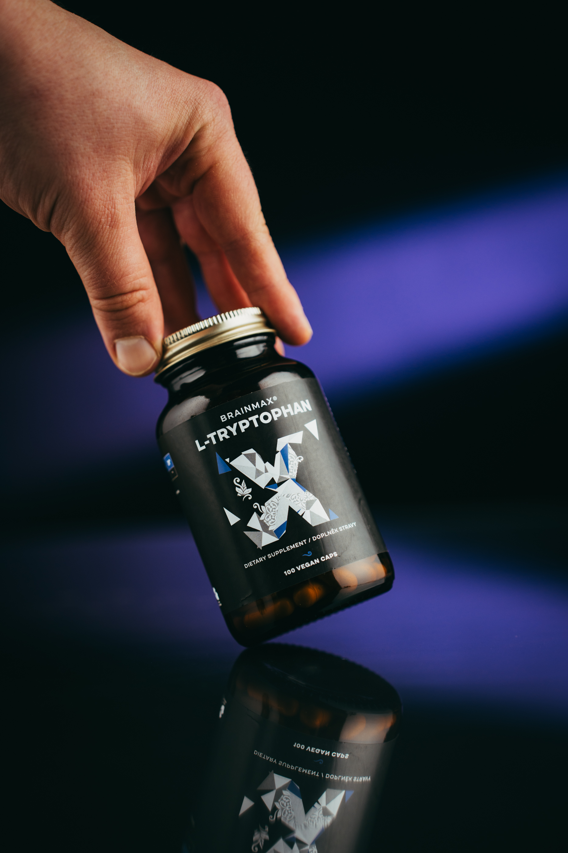 BrainMax L-Tryptofan 430 mg, 100 kapsułek roślinnych (zdjęcie 3)