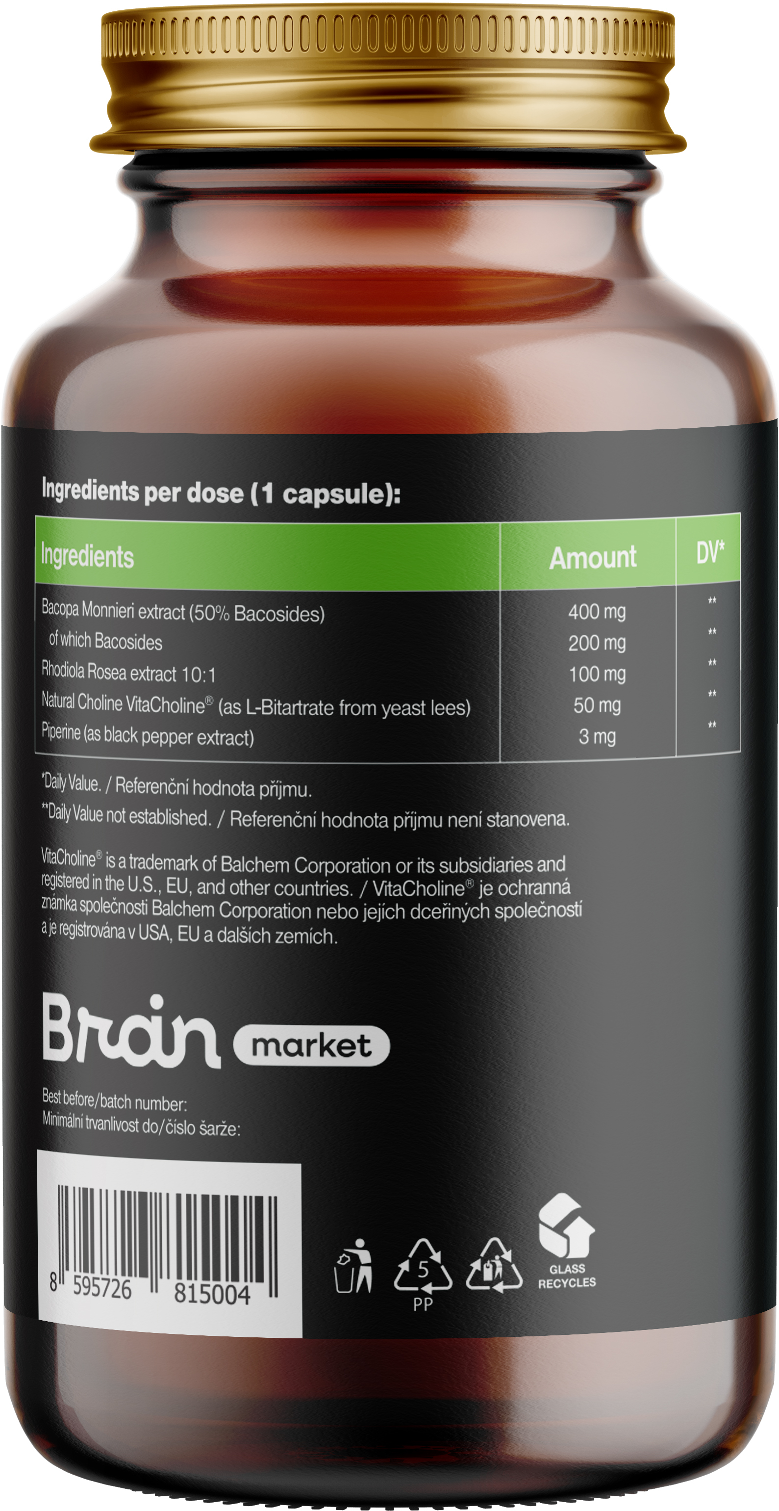 BrainMax Enhanced Bacopa Monnieri, 60 kapsułek roślinnych (zdjęcie 2)