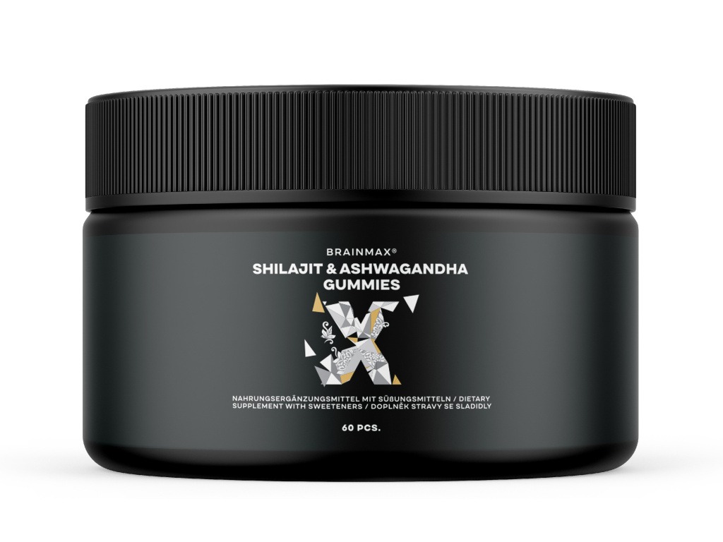 BrainMax Shilajit & Ashwagandha, żelki, 60 cukierków
