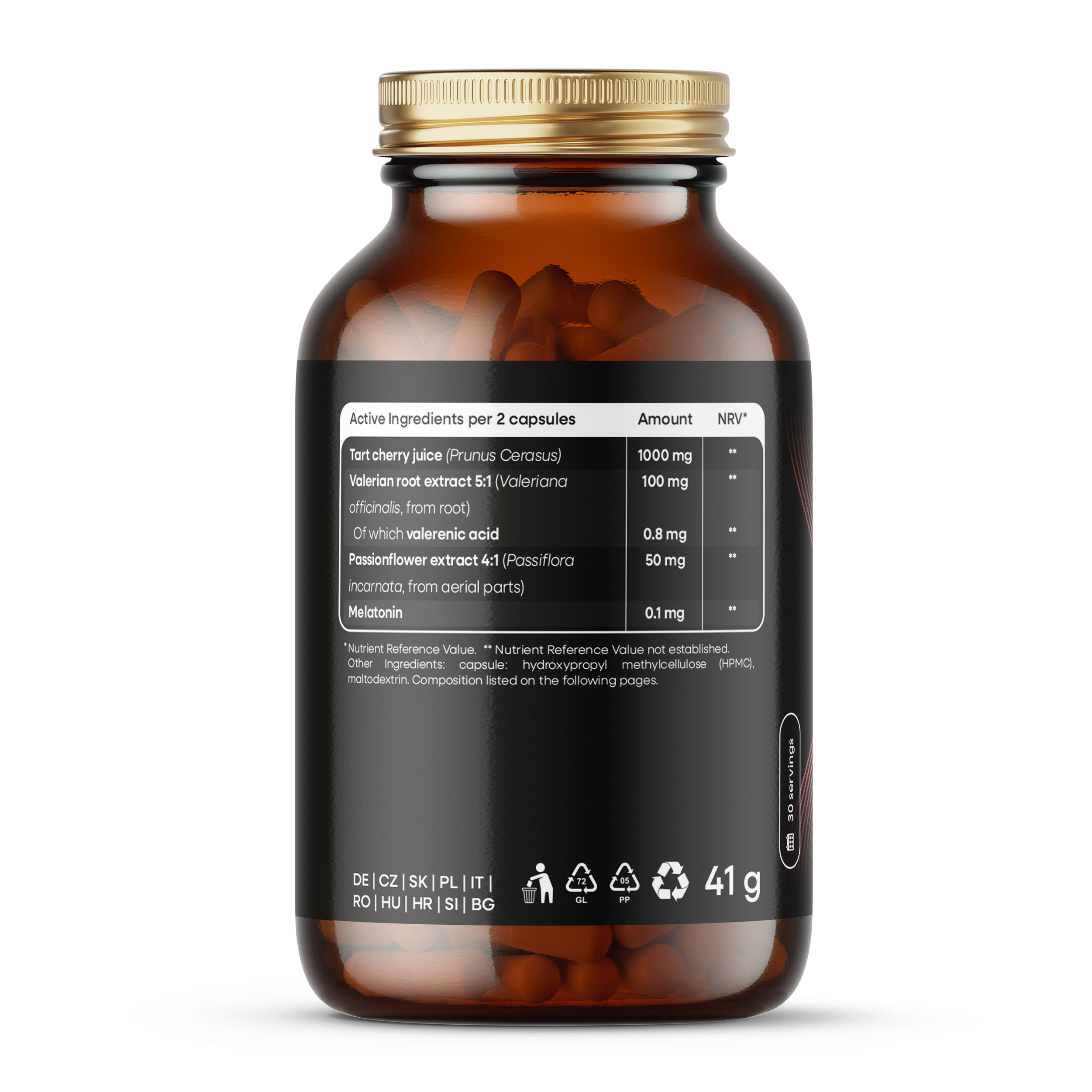 BrainMax Sleep Melatonin, 60 kapsułek roślinnych (zdjęcie 4)