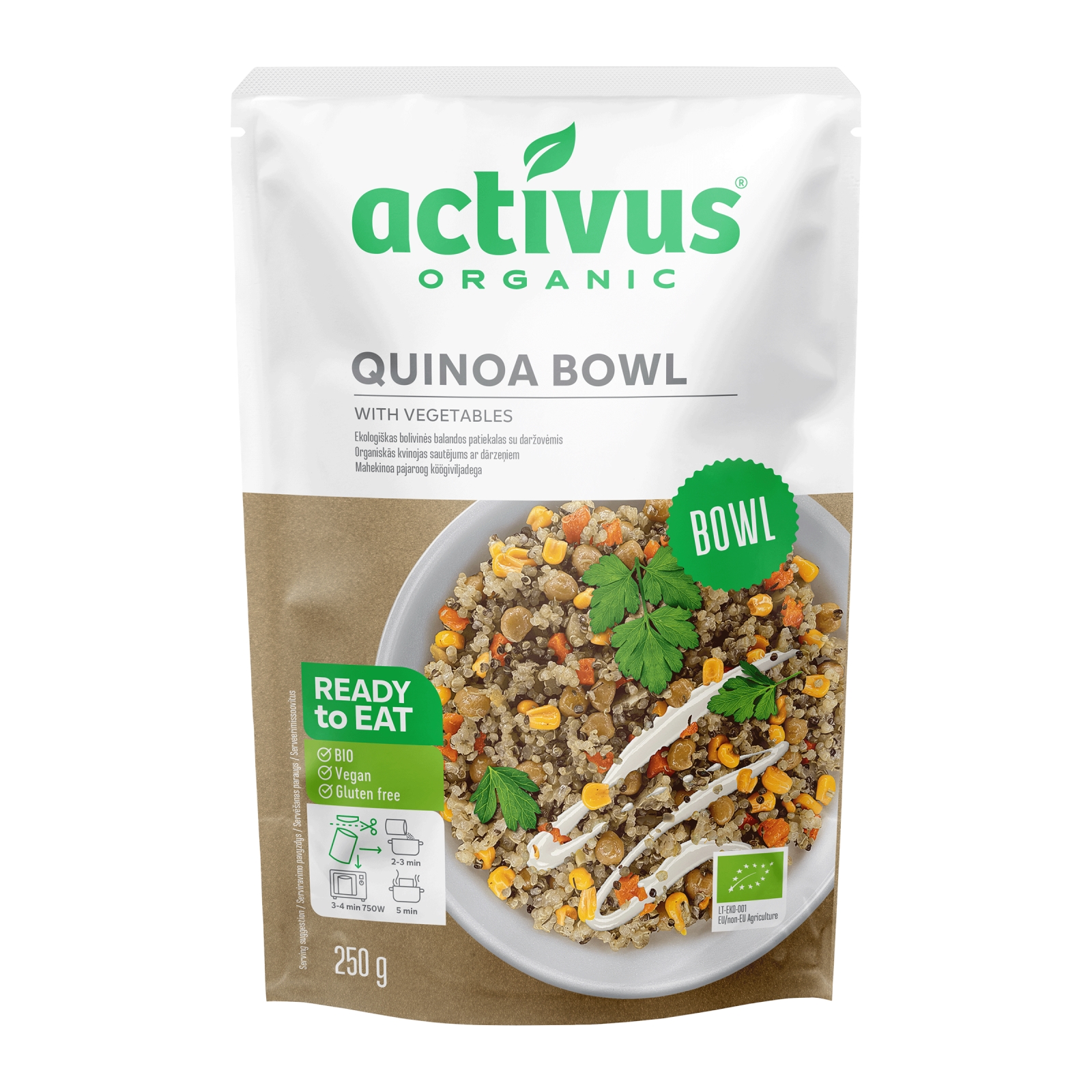 Miska Activus Quinoa z warzywami, 250 g