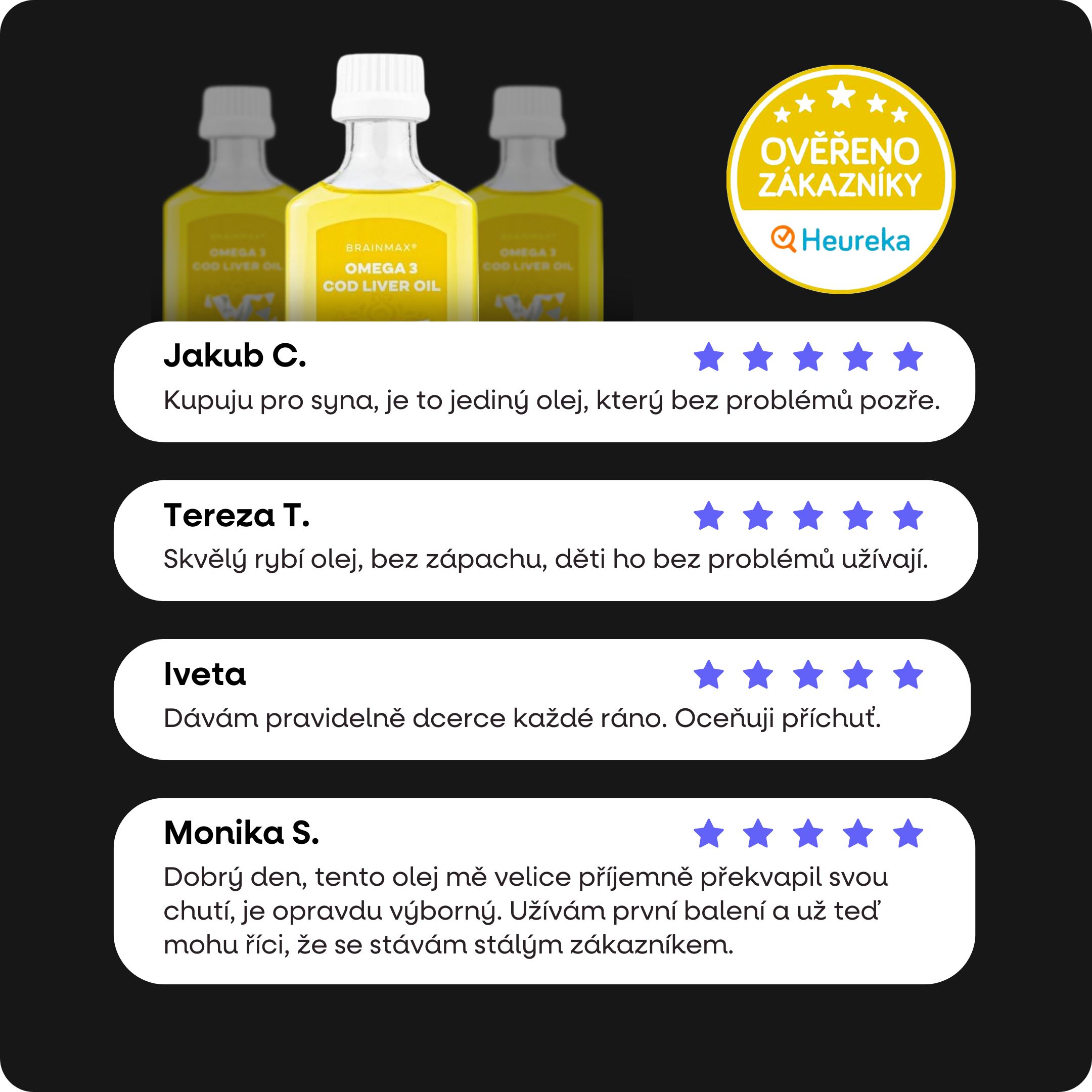 BrainMax Omega 3, Olej z tresčích jater, citrón, 240 ml Obrázek