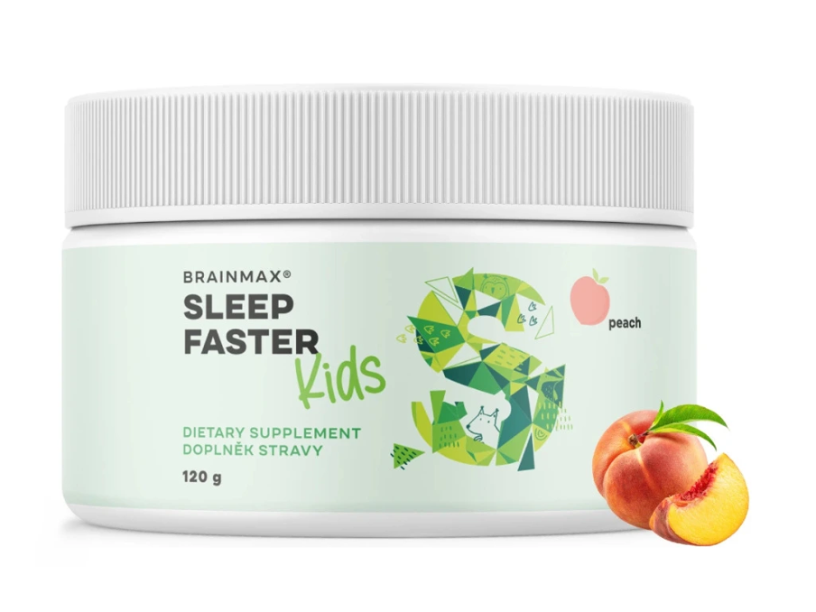 BrainMax KIDS Sleep Faster, brzoskwiniowy, 120 g