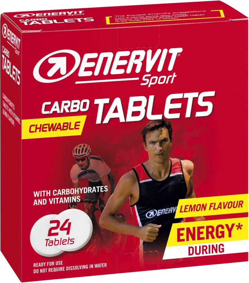Tabletki Enervit Carbo, cytrynowe, 24 tabletki