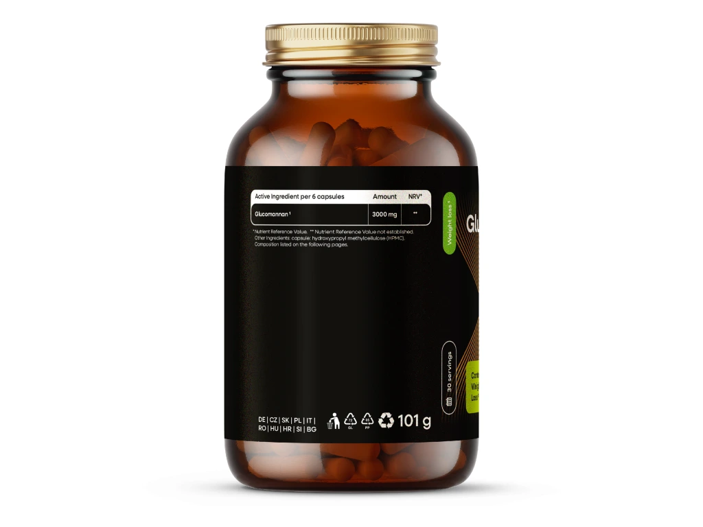 BrainMax Glucomannan, 120 kapsułek roślinnych (zdjęcie 3)