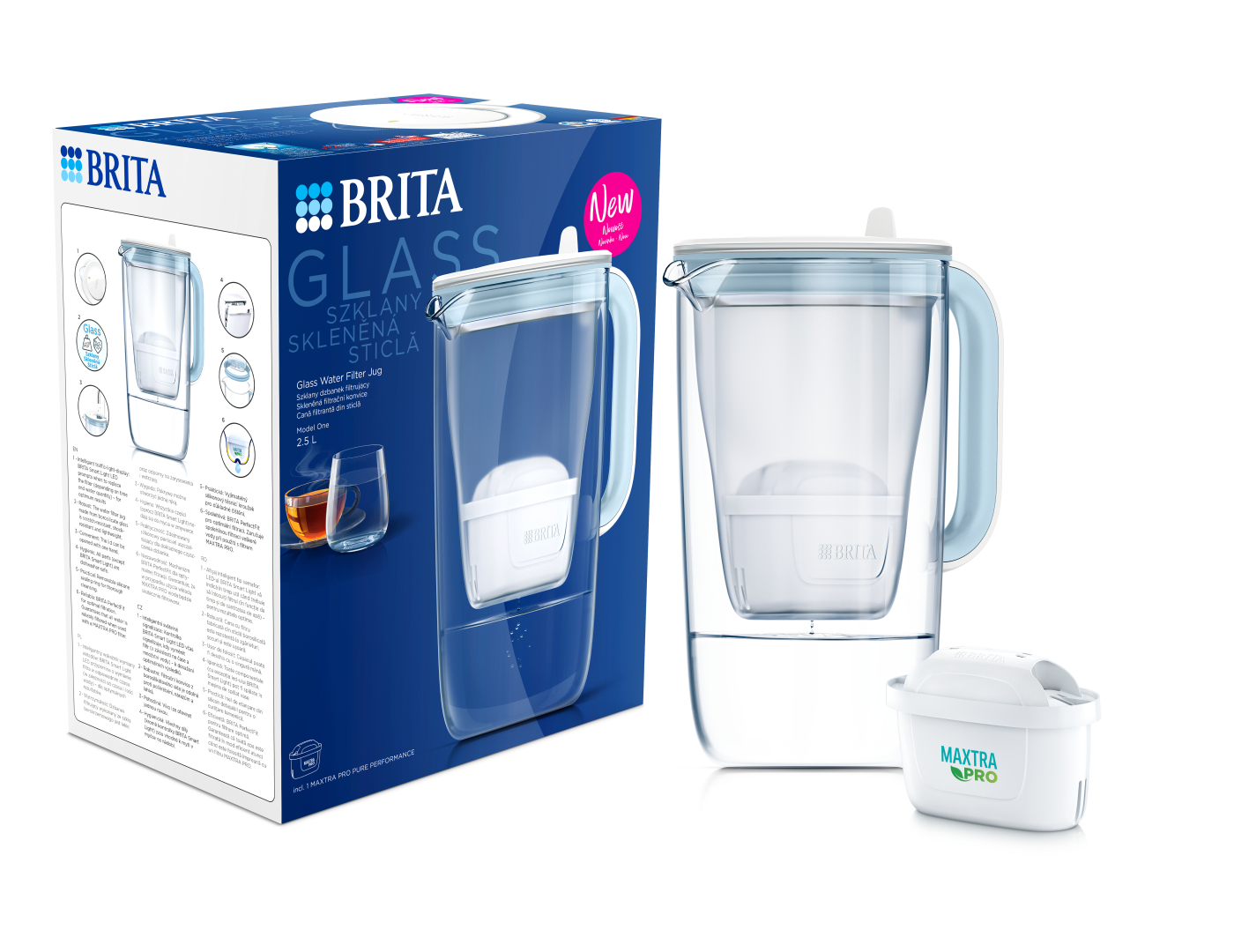 Dzbanek filtrujący szklany Brita ONE 2,5 l //ROZPAKOWANY