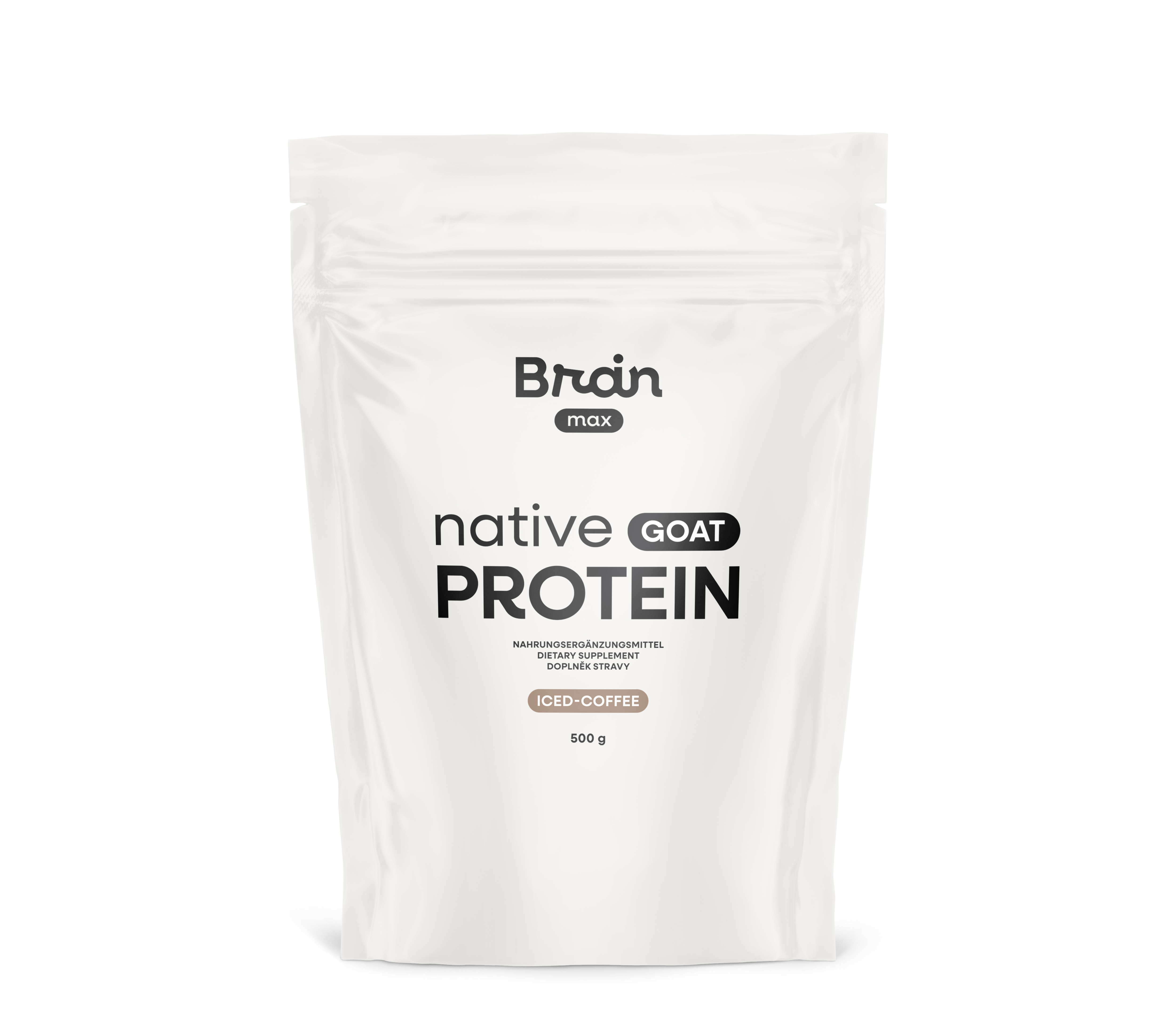 BrainMax Native Goat Protein, Mrożona kawa, 500 g