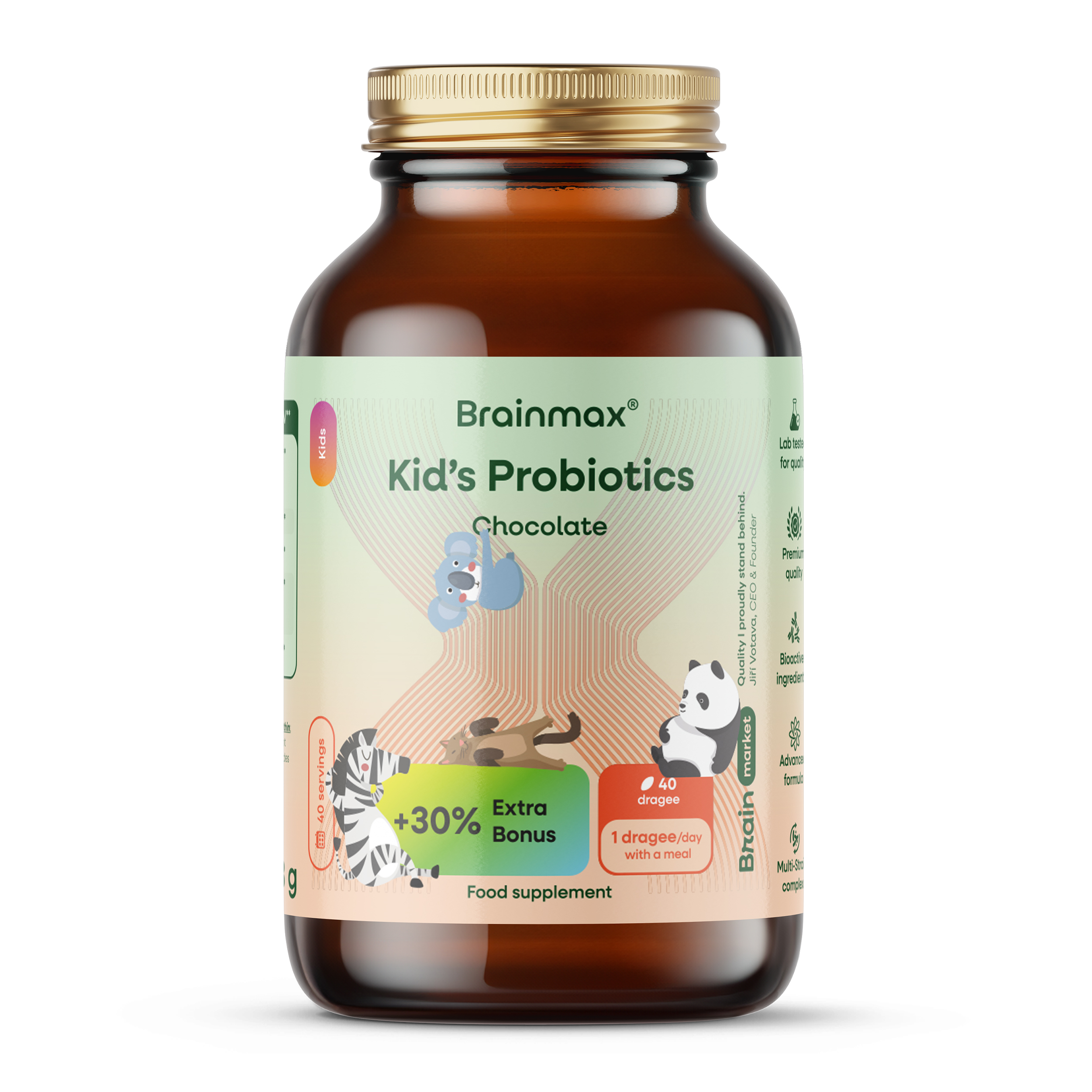 BrainMax KIDS Probiotic, 40 dražé