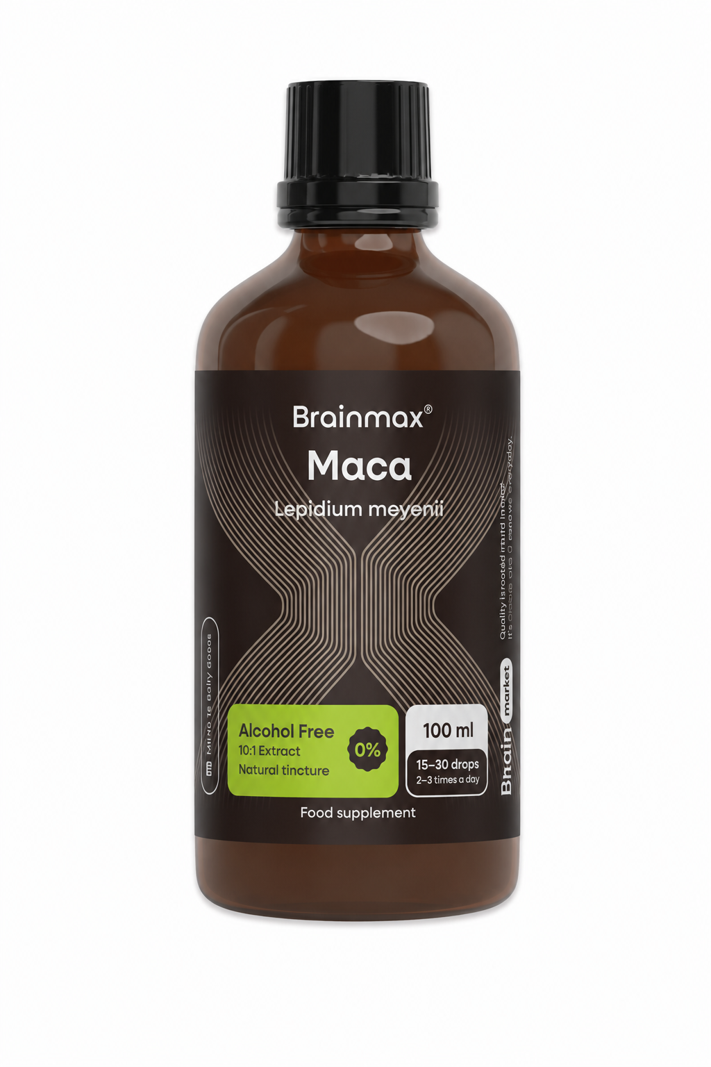 BrainMax Brainmax® Maca nalewka bezalkoholowa, ekstrakt 10:1, 100 ml
