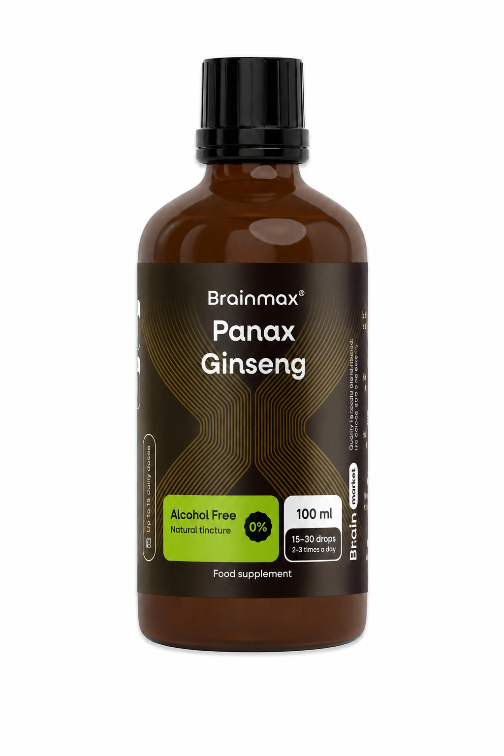 BrainMax Brainmax® Panax Ginseng nalewka bezalkoholowa, ekstrakt, 100 ml
