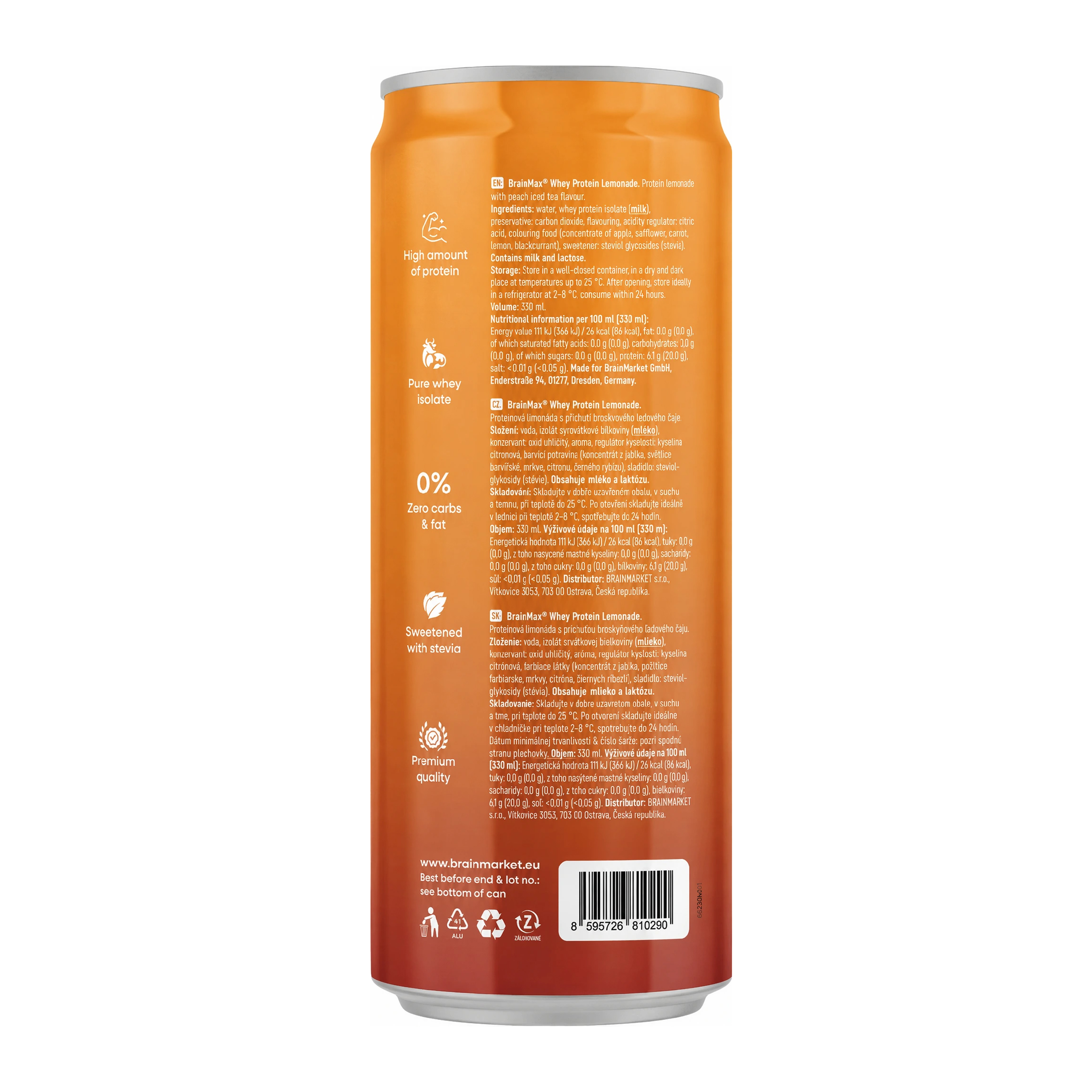BrainMax Whey Protein Lemonade, 330 ml (zdjęcie 4)
