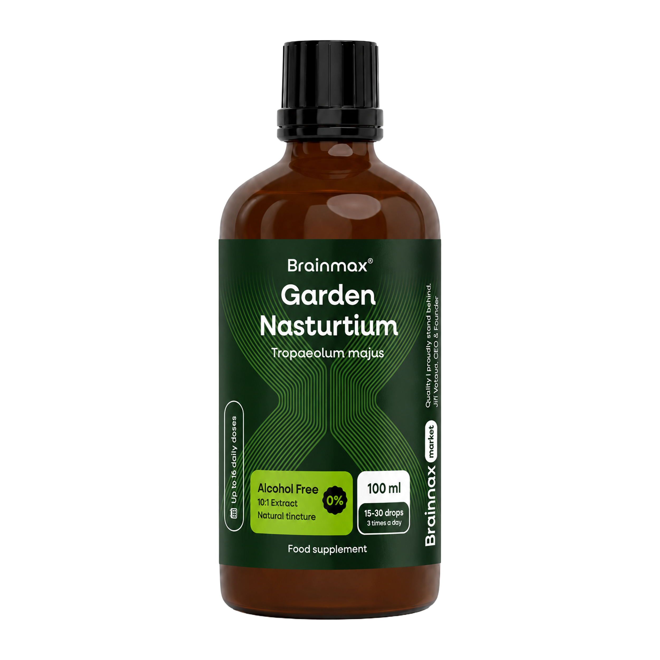 BrainMax BrainMax® Nalewka bezalkoholowa z nasturcji, ekstrakt 10:1, 100 ml