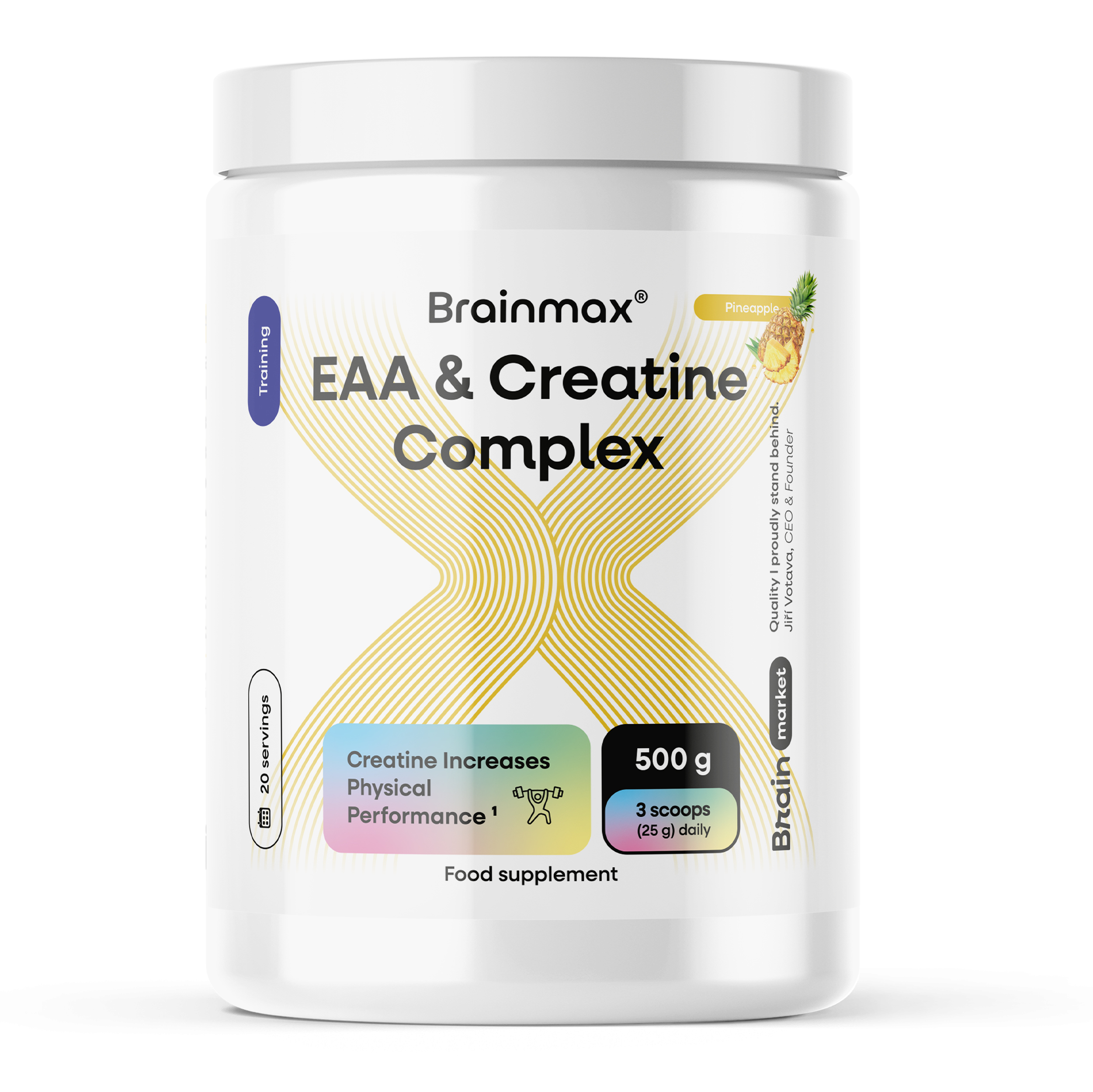 BrainMax® EAA & Creatine Complex, Pineapple, 500 g