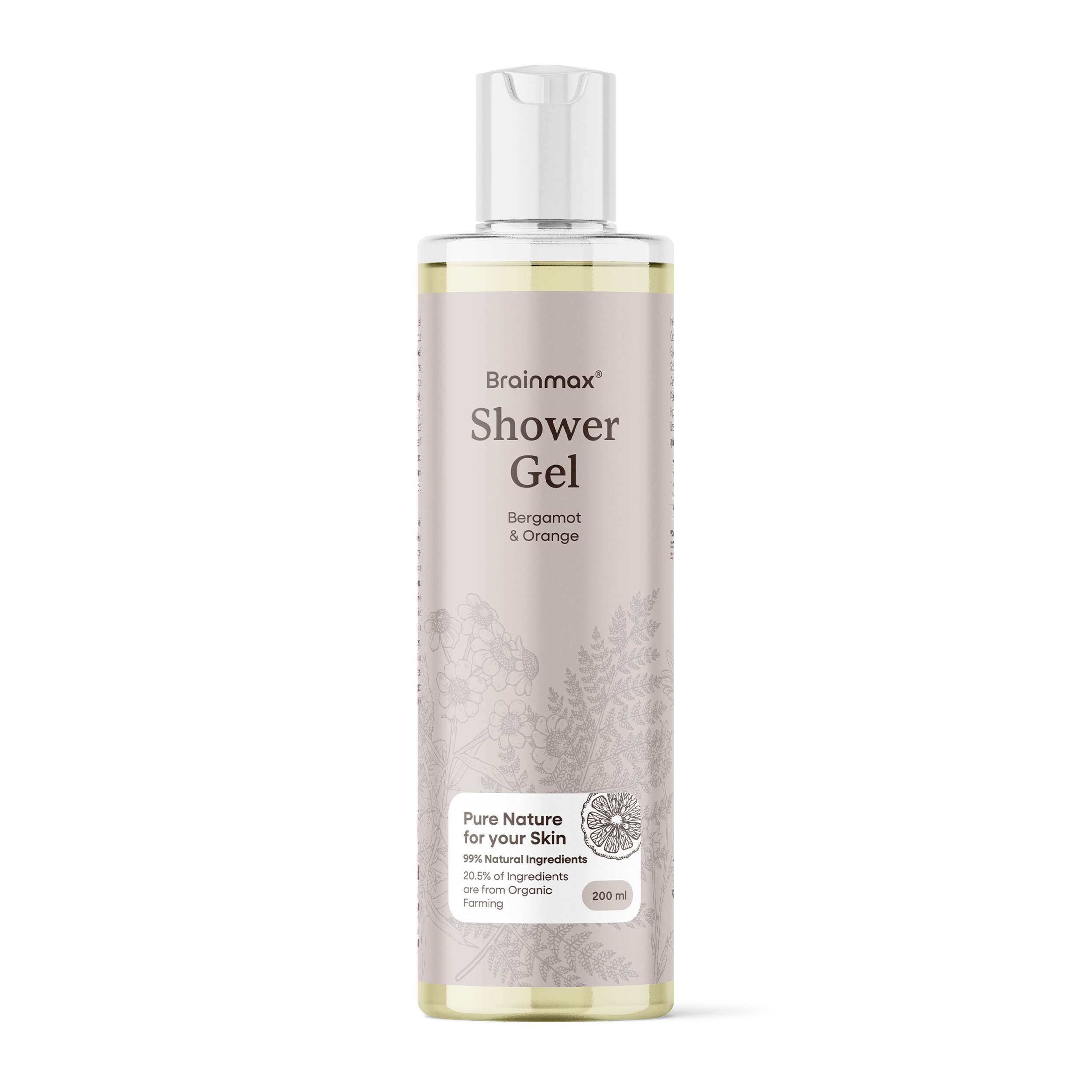 Żel pod prysznic BrainMax Bergamotka i Pomarańcza, 200 ml