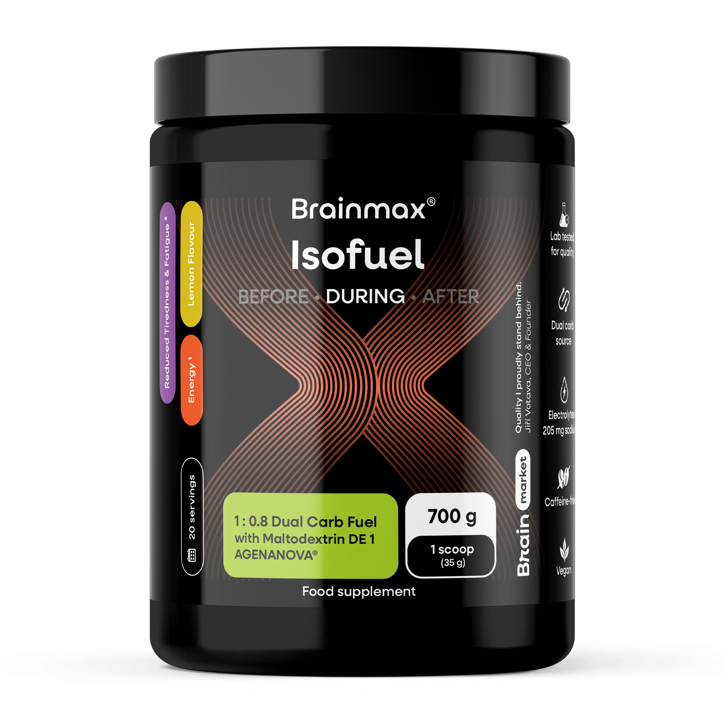 BrainMax BrainMax® Isofuel, Lemon, 700 g