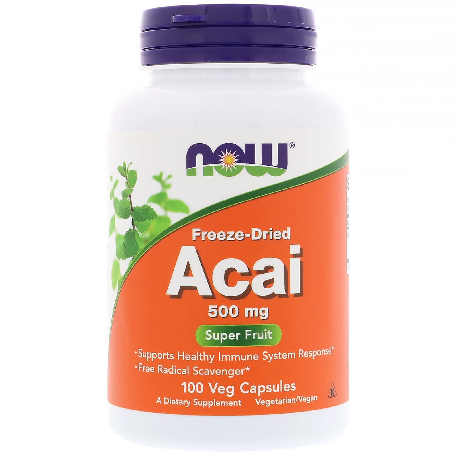 Now® Foods NOW Acai, 500 mg, 100 kapsułek roślinnych