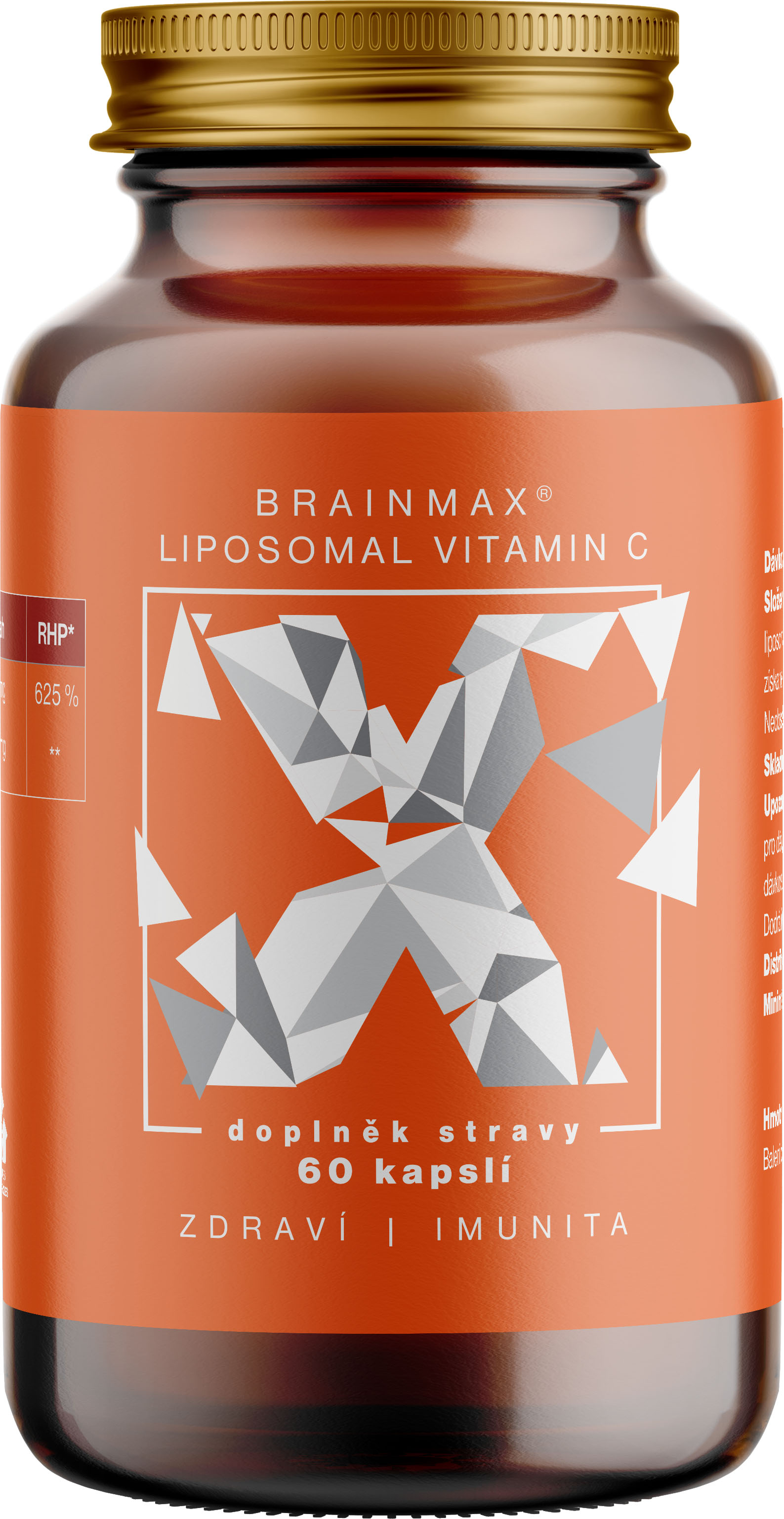 BrainMax Liposomal Vitamin C UPGRADE, Lipozomální Vitamín C, 500 mg, 60 rostlinných kapslí Obrázek