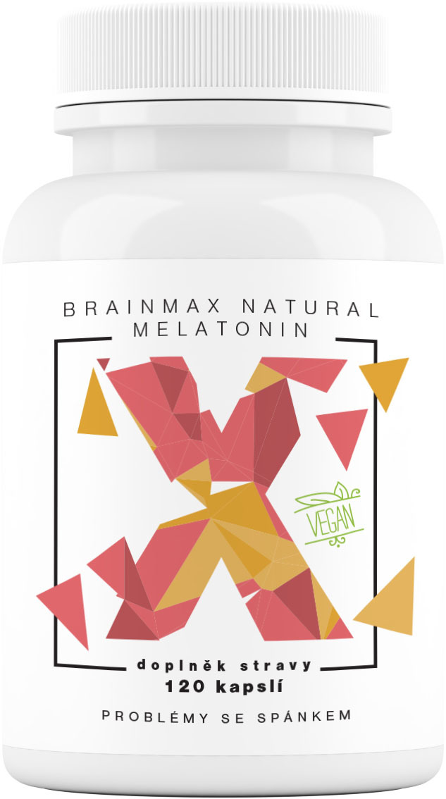 BrainMax Natural Melatonin, 120 rostlinných kapslí