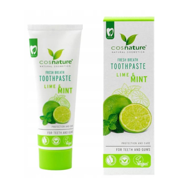 Cosnature - Pasta do zębów z limonką i miętą, 75 ml