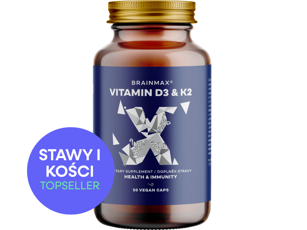 BrainMax Vitamin D3 & K2, D3 5000 IU / K2 jako MK7 150 mcg, 100 rostlinných kapslí Obrázek