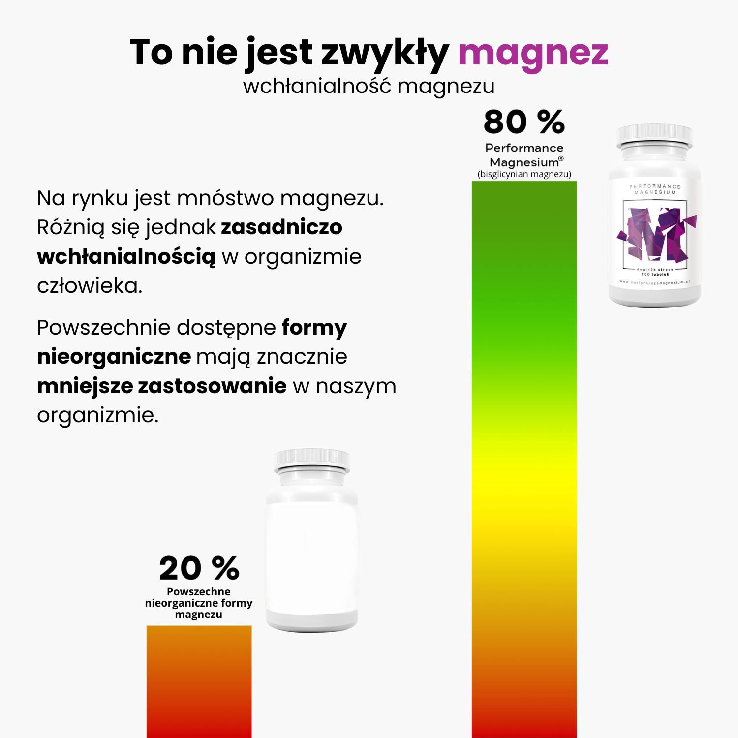 Performance Magnesium 1000 mg 100 tbl. (Hořčík + Vitamín B6) Obrázek