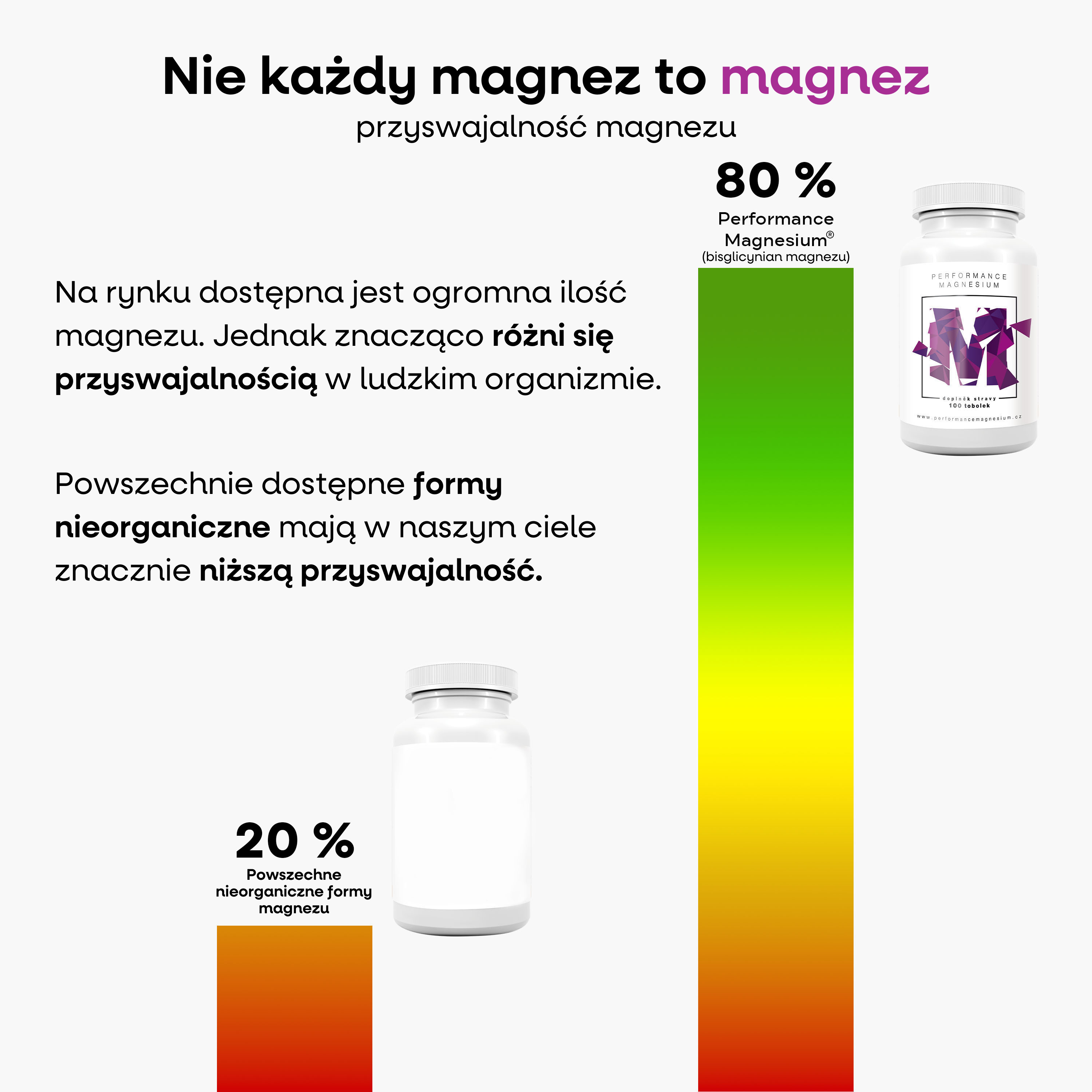 Performance Magnesium 1000 mg 100 tbl. (Hořčík + Vitamín B6) Obrázek