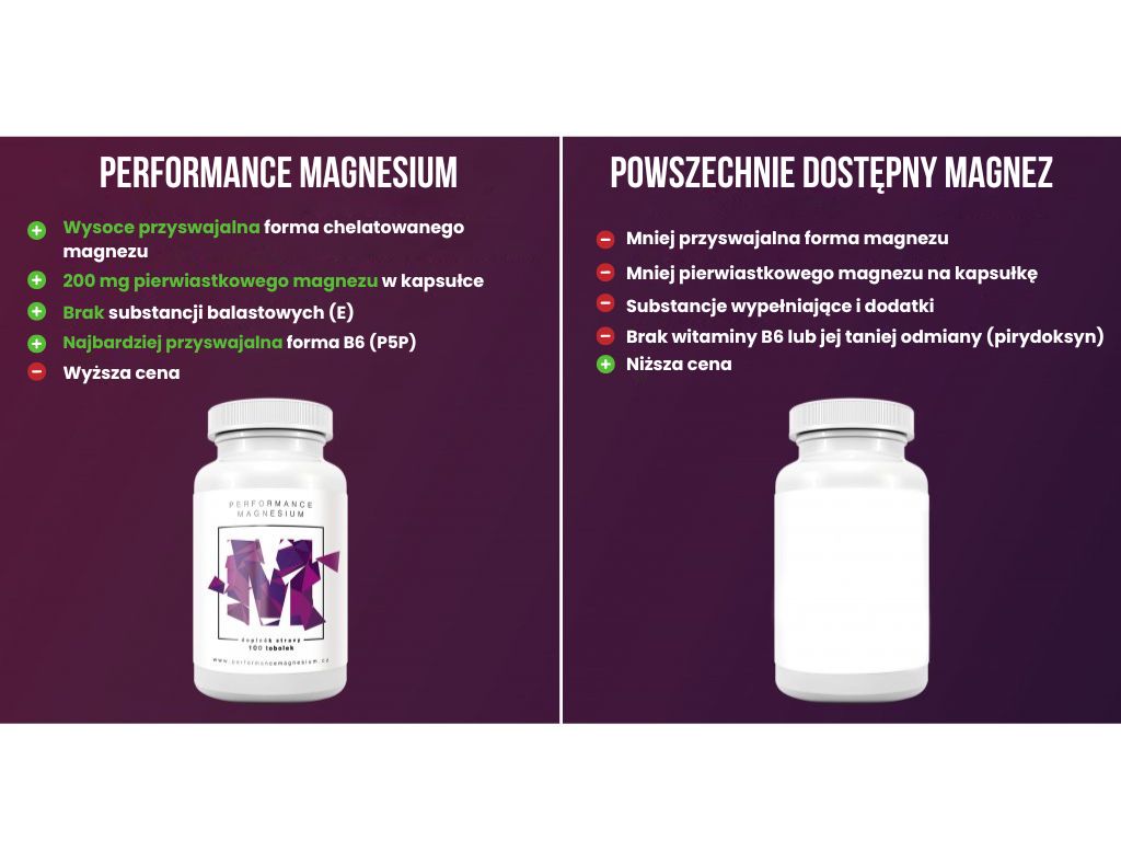 Performance Magnesium 1000 mg 100 tbl. (Hořčík + Vitamín B6) Obrázek