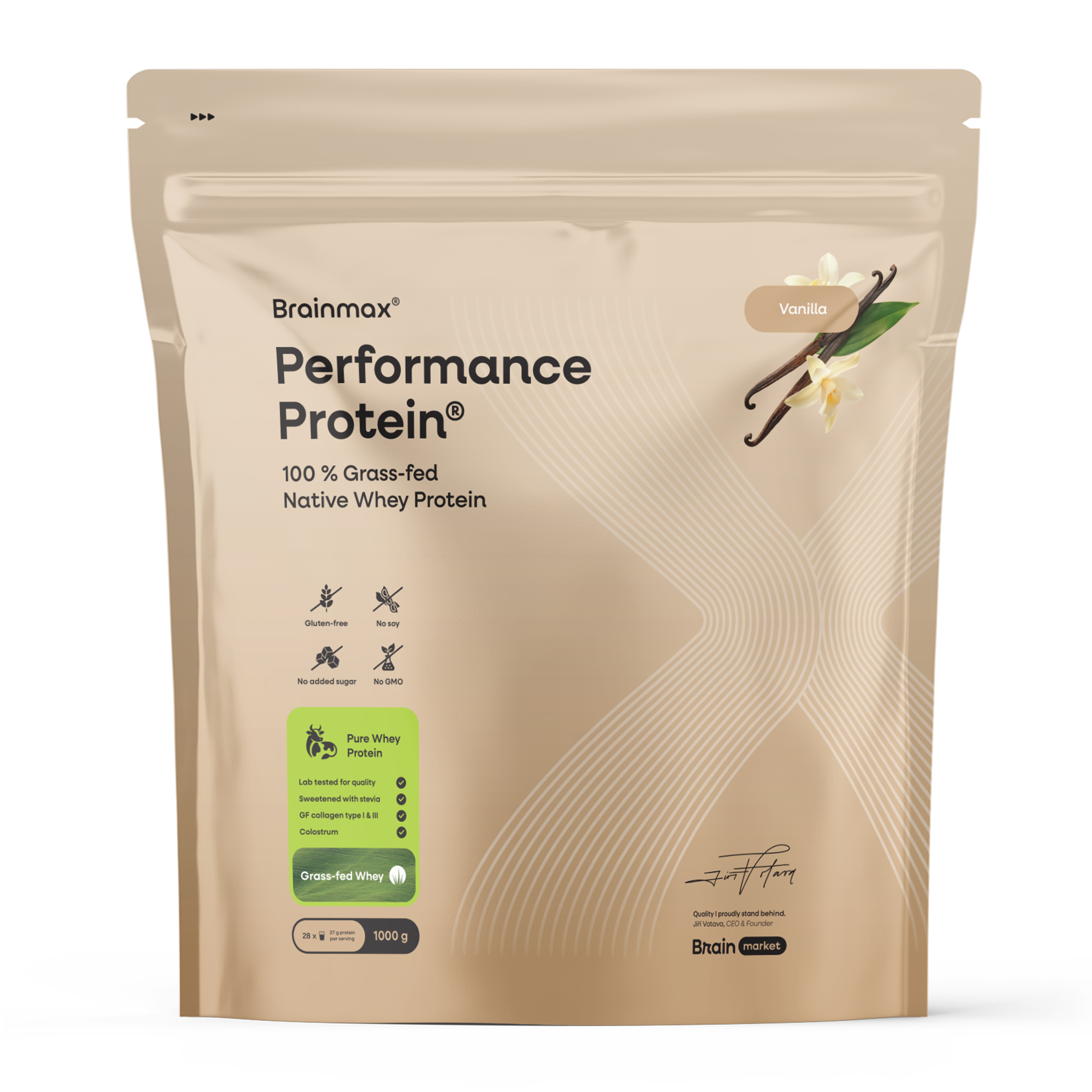 Performance Protein, natywne białko serwatkowe, wanilia, 1000 g (zdjęcie 3)